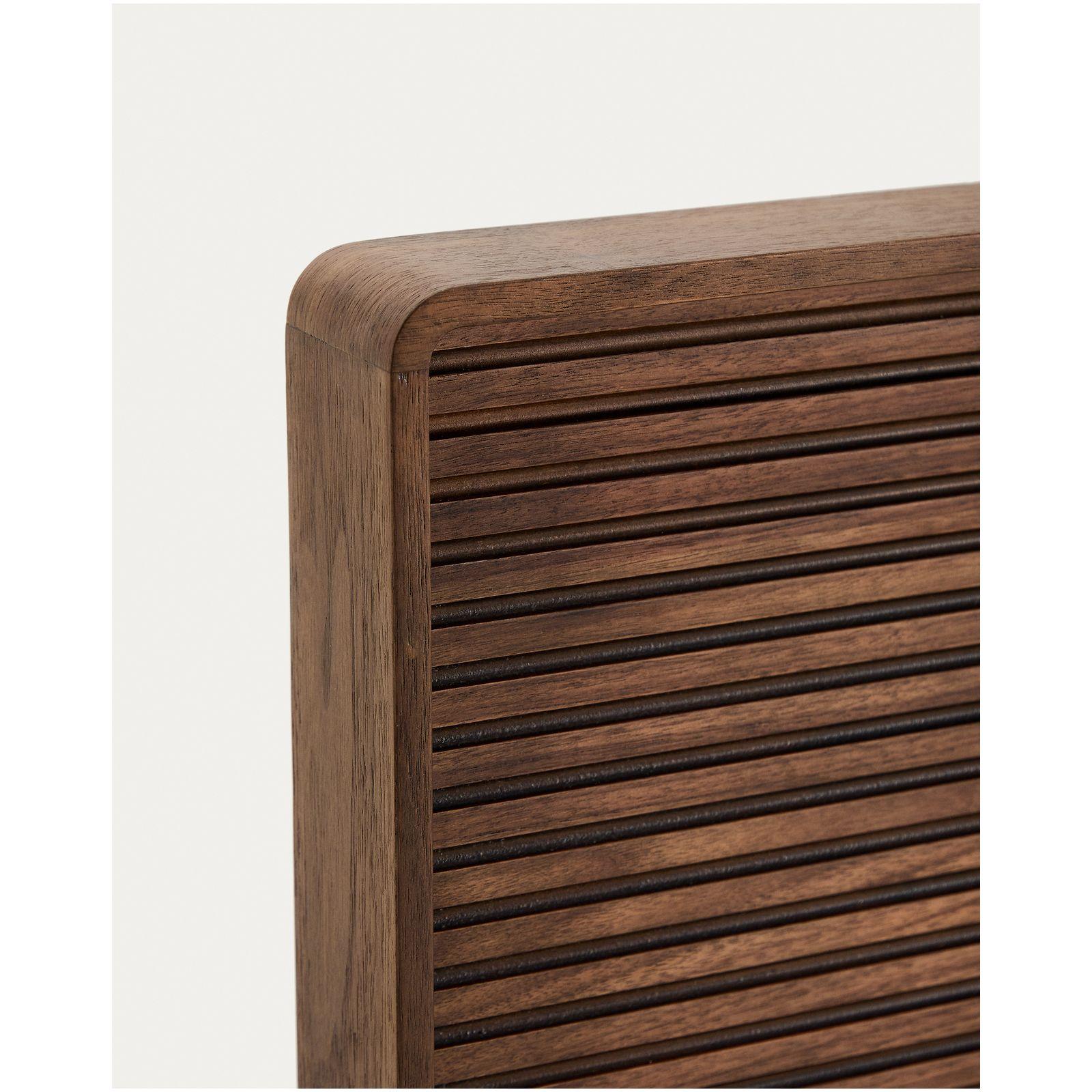 Bettkopfteil Norlen aus Nussbaumfurnier mit dunklem Finish für Betten 180 x 200 cm FSC 100
