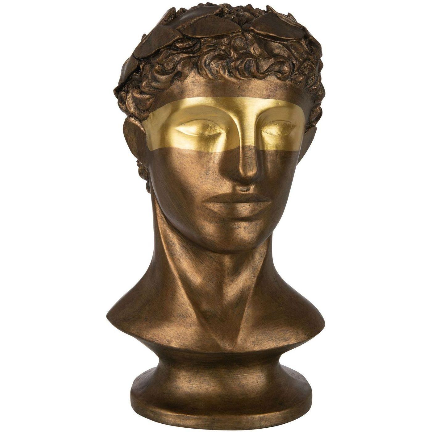 Deko Büste Caesar Poly Bronze Gold H48