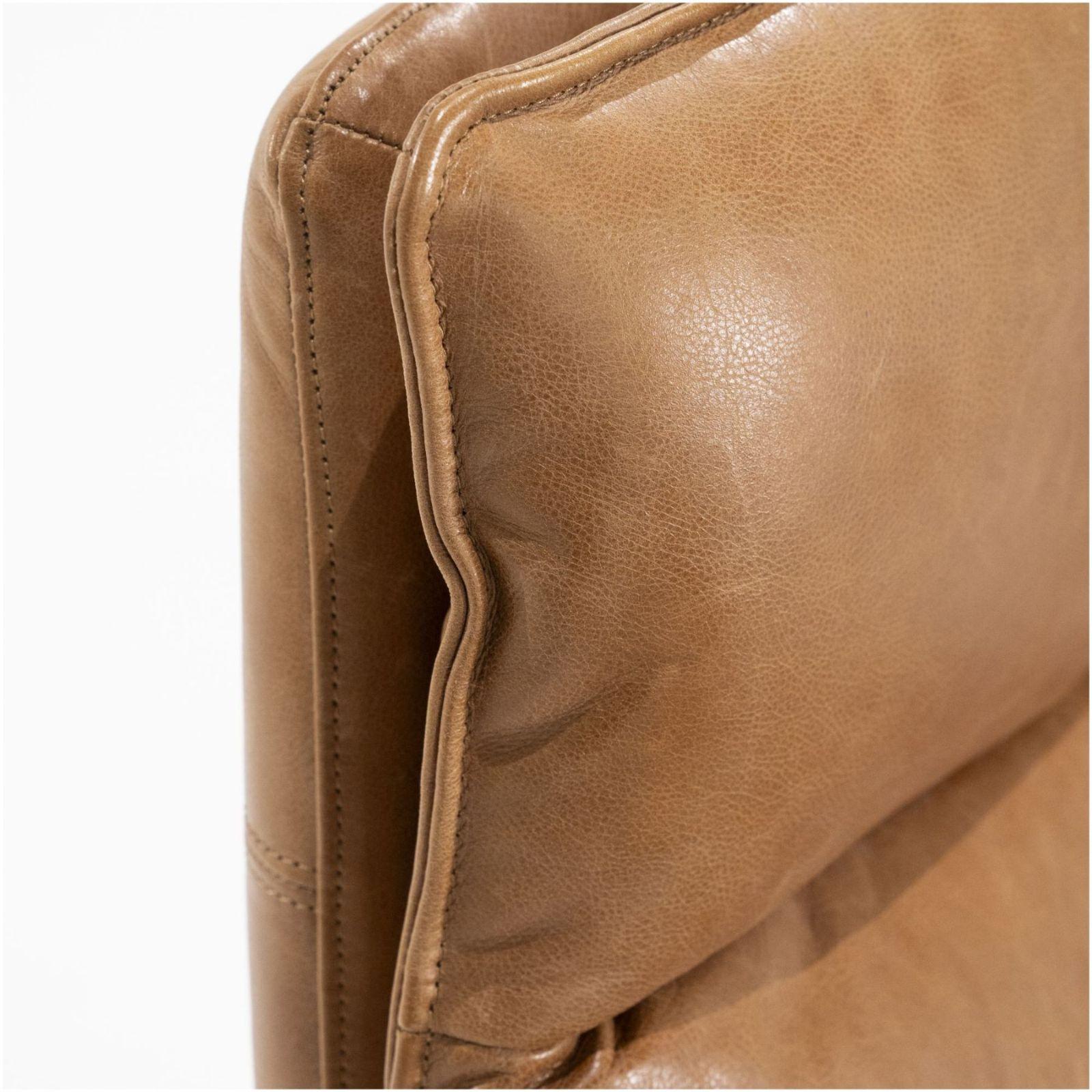Drehsessel Relax Boxer Echtleder cognac