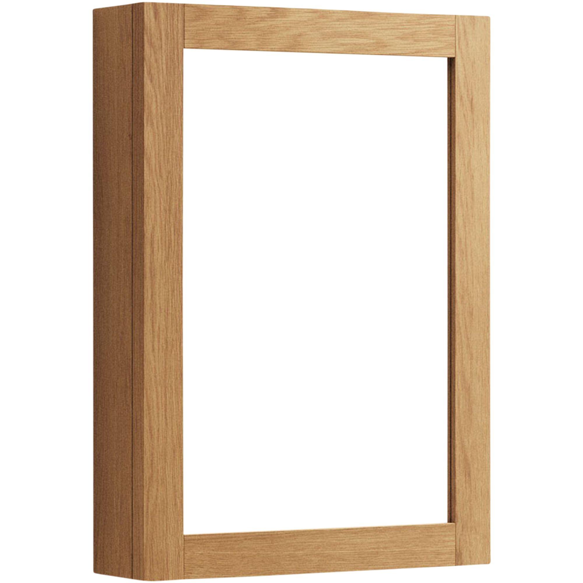 Badezimmerschrank mit Spiegel Plubia  aus massivem Teakholz 50x70