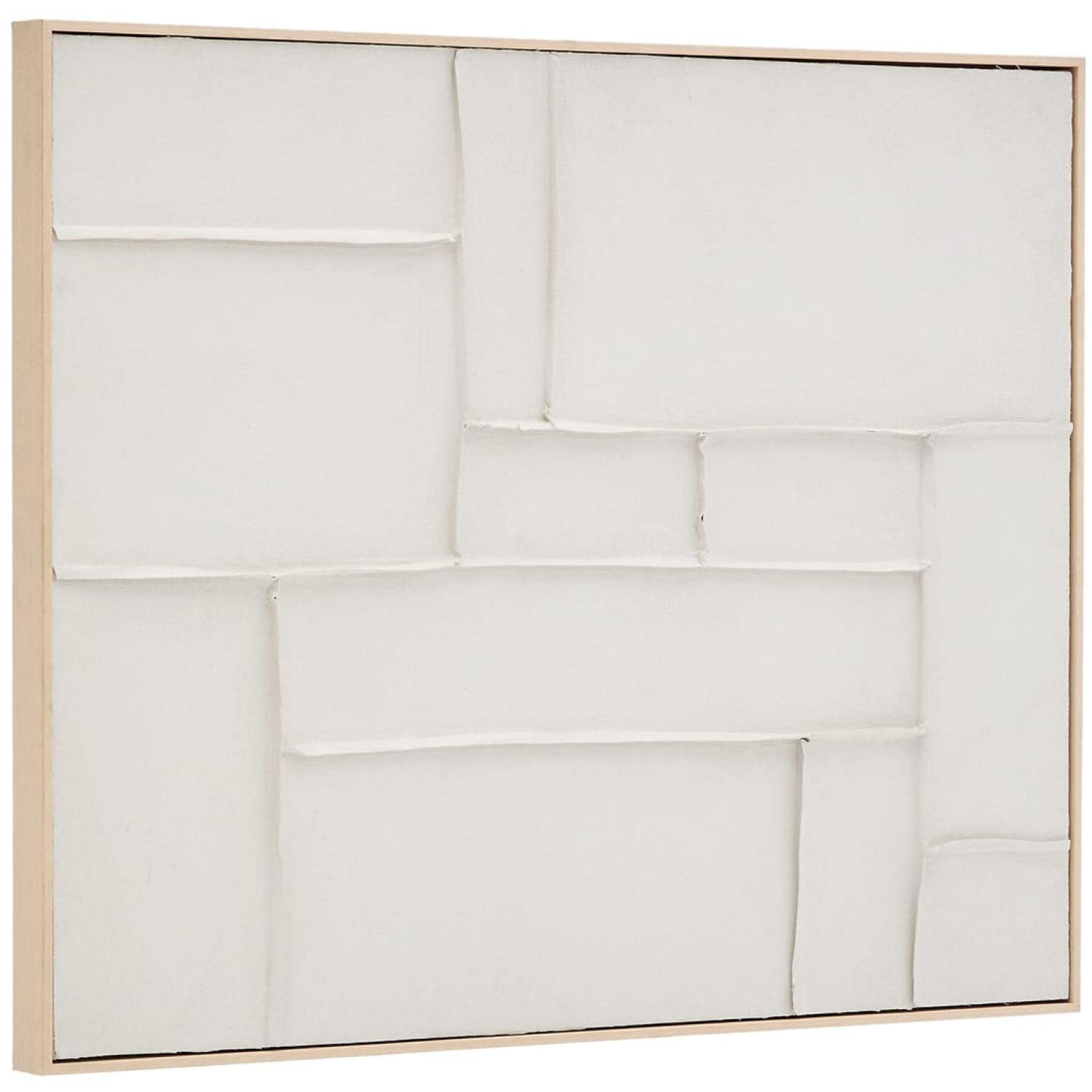 Bild Klis aus Leinen geometrische Formen weiss 80x100