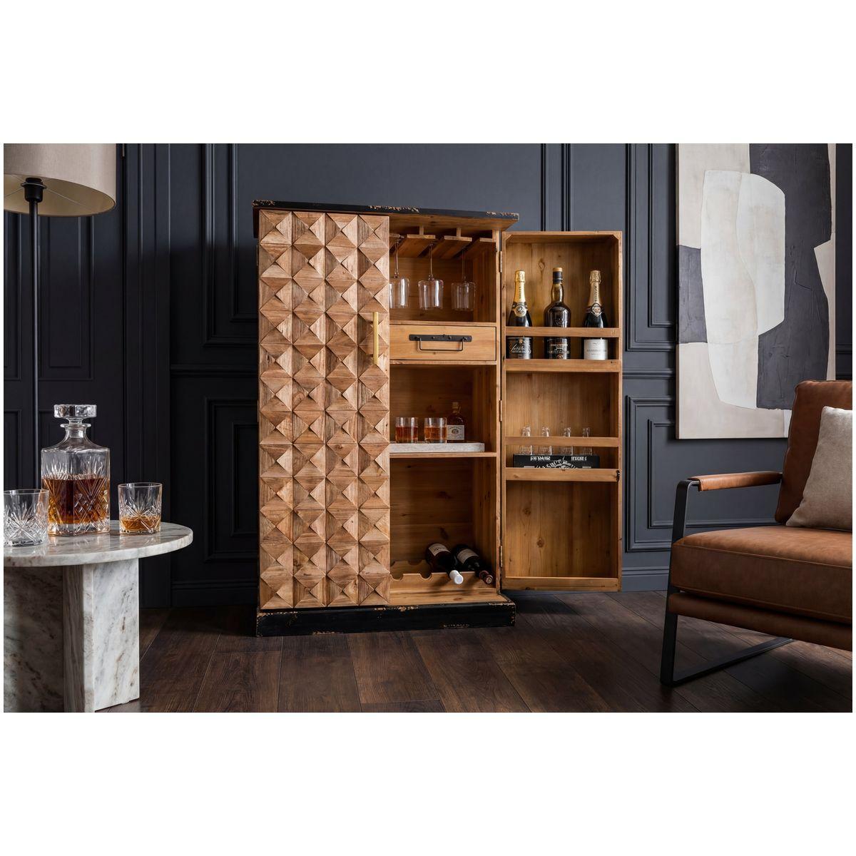 Barschrank Bologna Kiefernholz natur 79x123