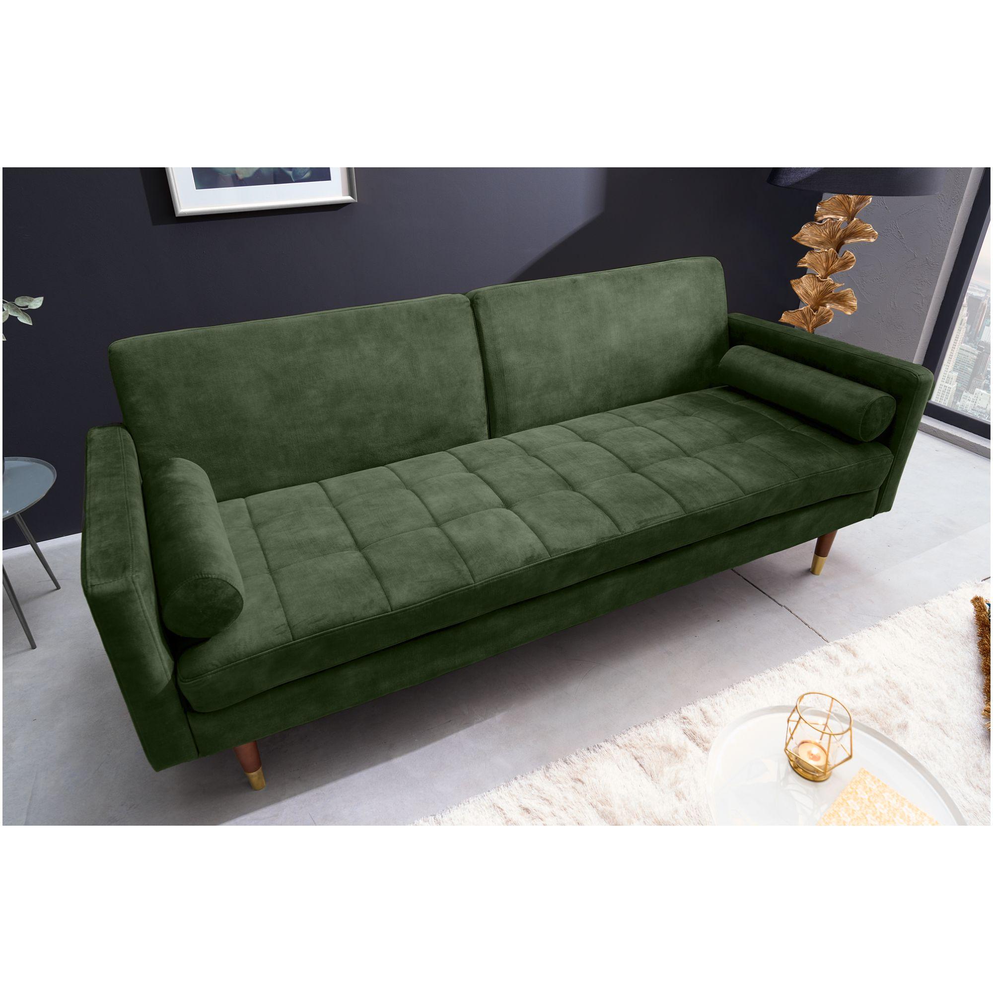 Bettsofa Cona Velours grün 195
