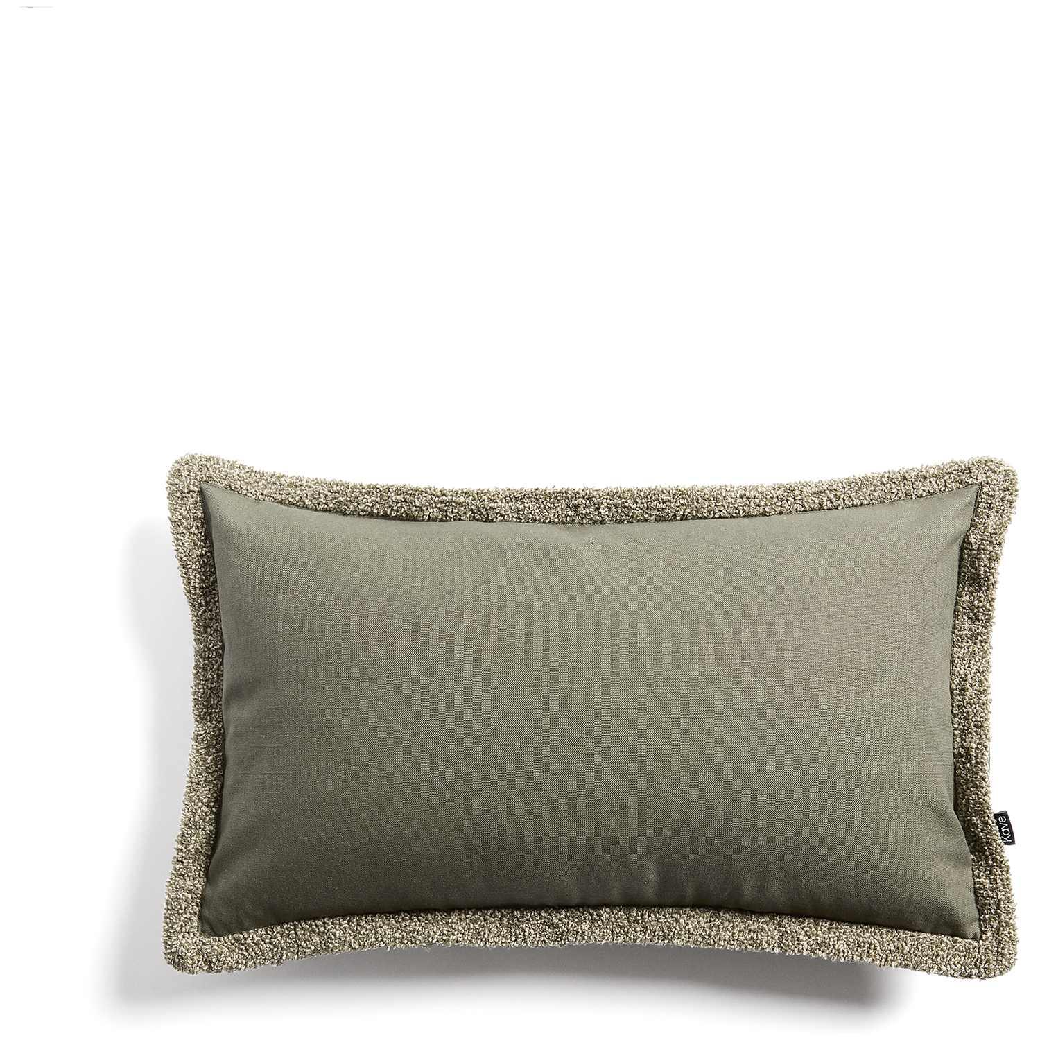 Kissenbezug  Olinan mit Bouclé-Muster grün 30 x 50 cm