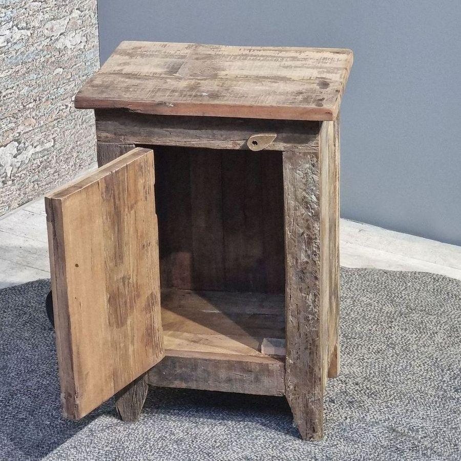 Beistellkommode recyceltes Teakholz UNIKAT I
