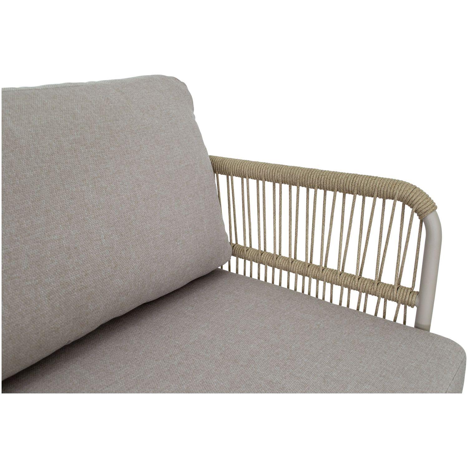 Garten Sitzgruppe Lounge Akon Aluminium Seil beige (4-teilig)