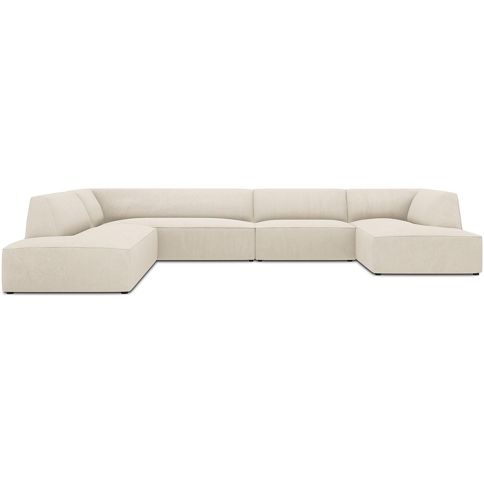 Wohnlandschaft U-Sofa Ruby - Ausrichtung: links - Bezug: Corduroy (Scala), Light Beige