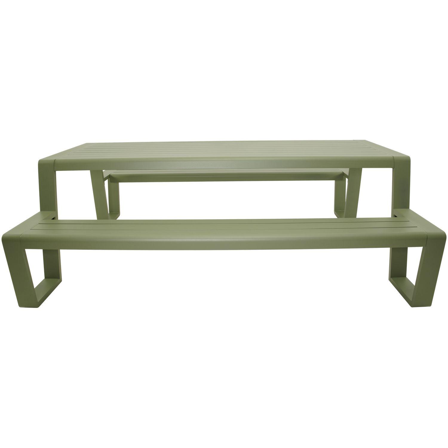 Garten Picknick Tischset Essgruppe Aluminium grün