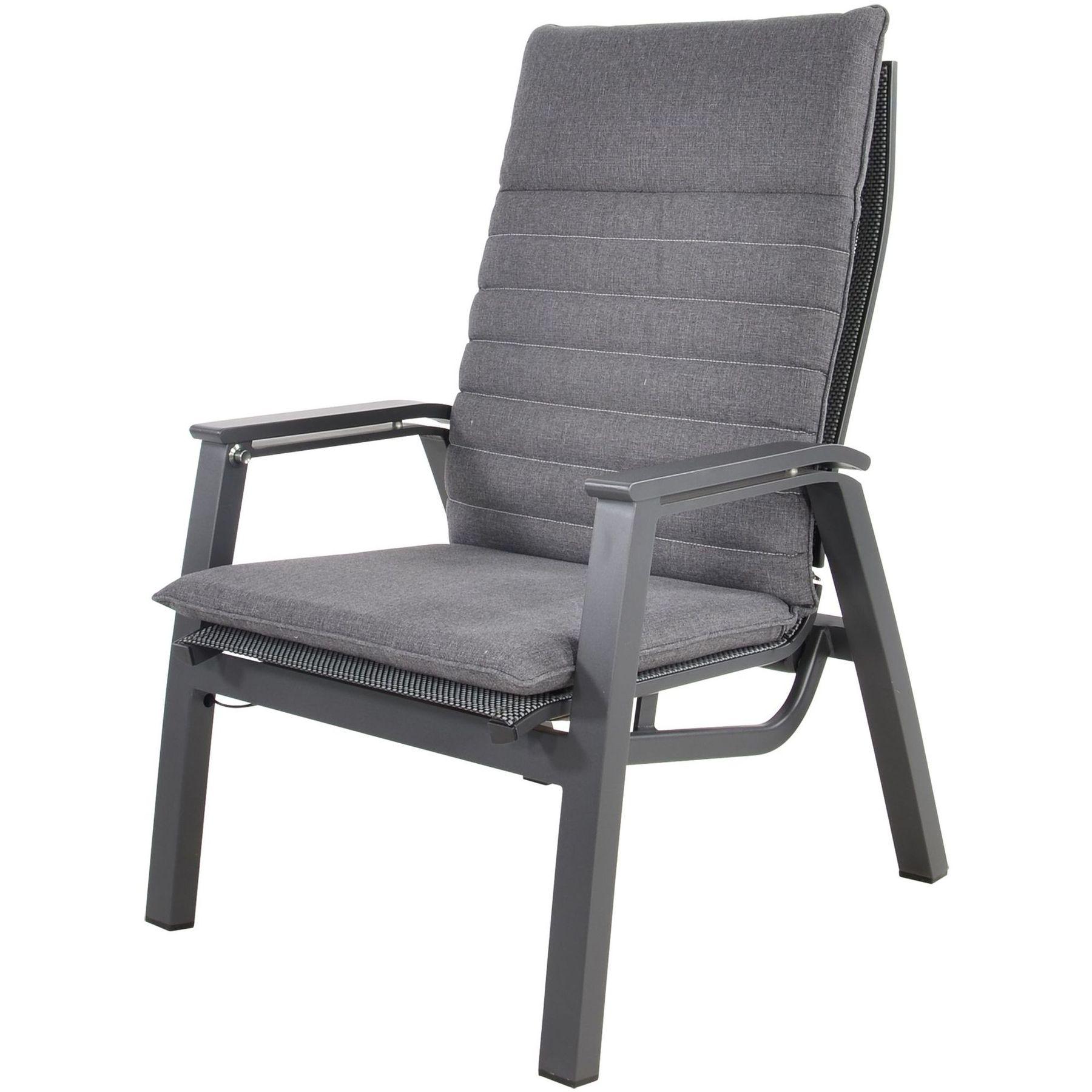 Garten Loungestuhl verstellbar Anni Aluminium grau (mit Funktion)