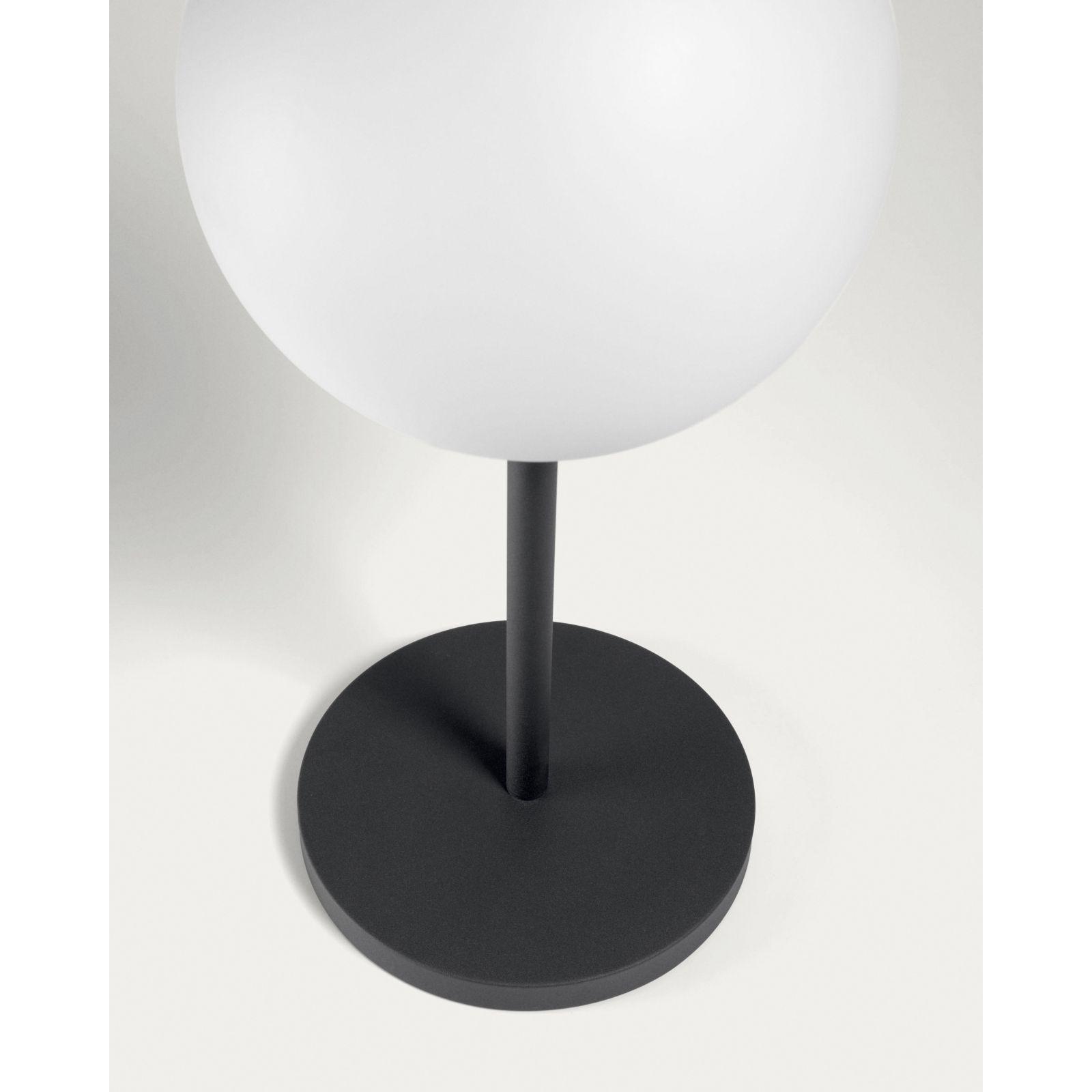 Dinesh Tischlampe aus schwarzem Stahl