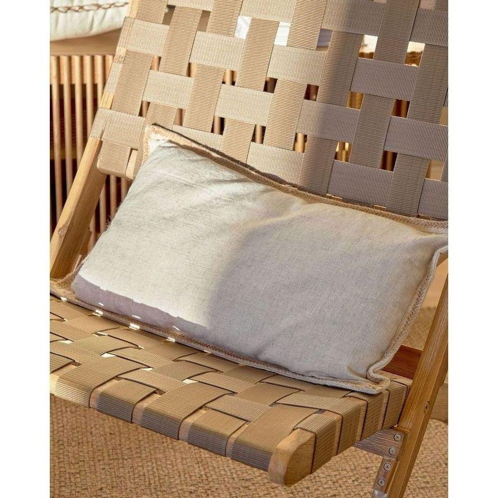 Gartensessel Klappstuhl Klappsessel Chabeli Akazienholz FSC Seil beige