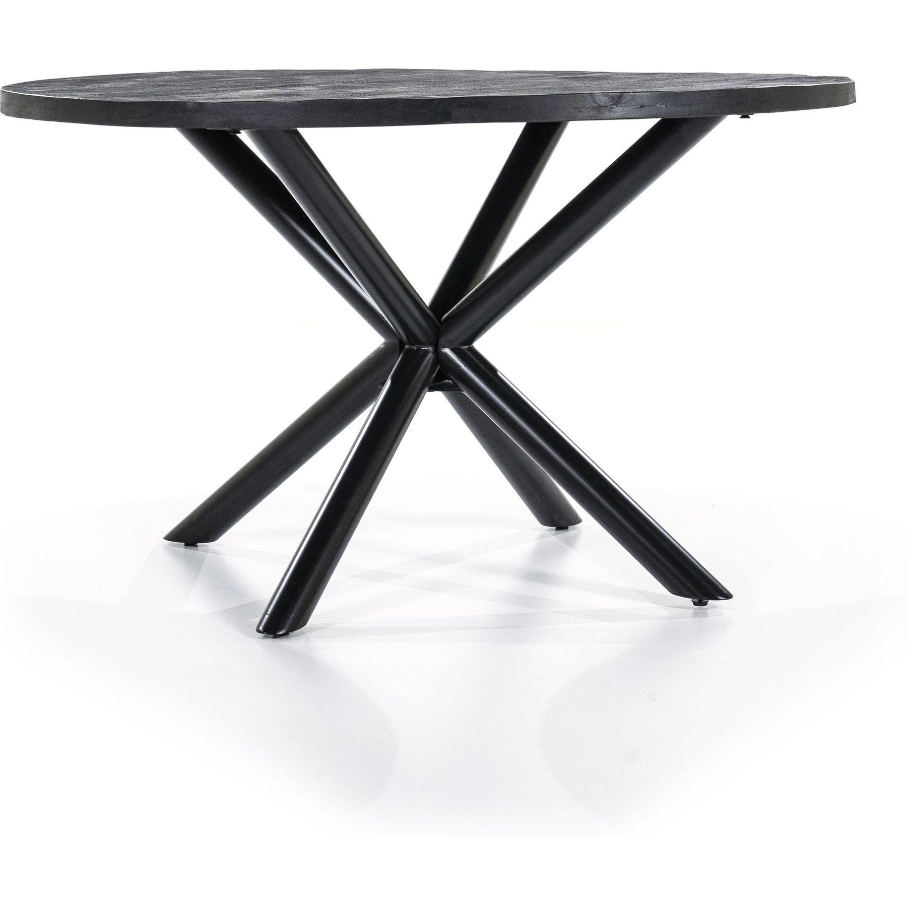 Esstisch Massivholz rund Antoine Mango schwarz - Grösse: 130x130