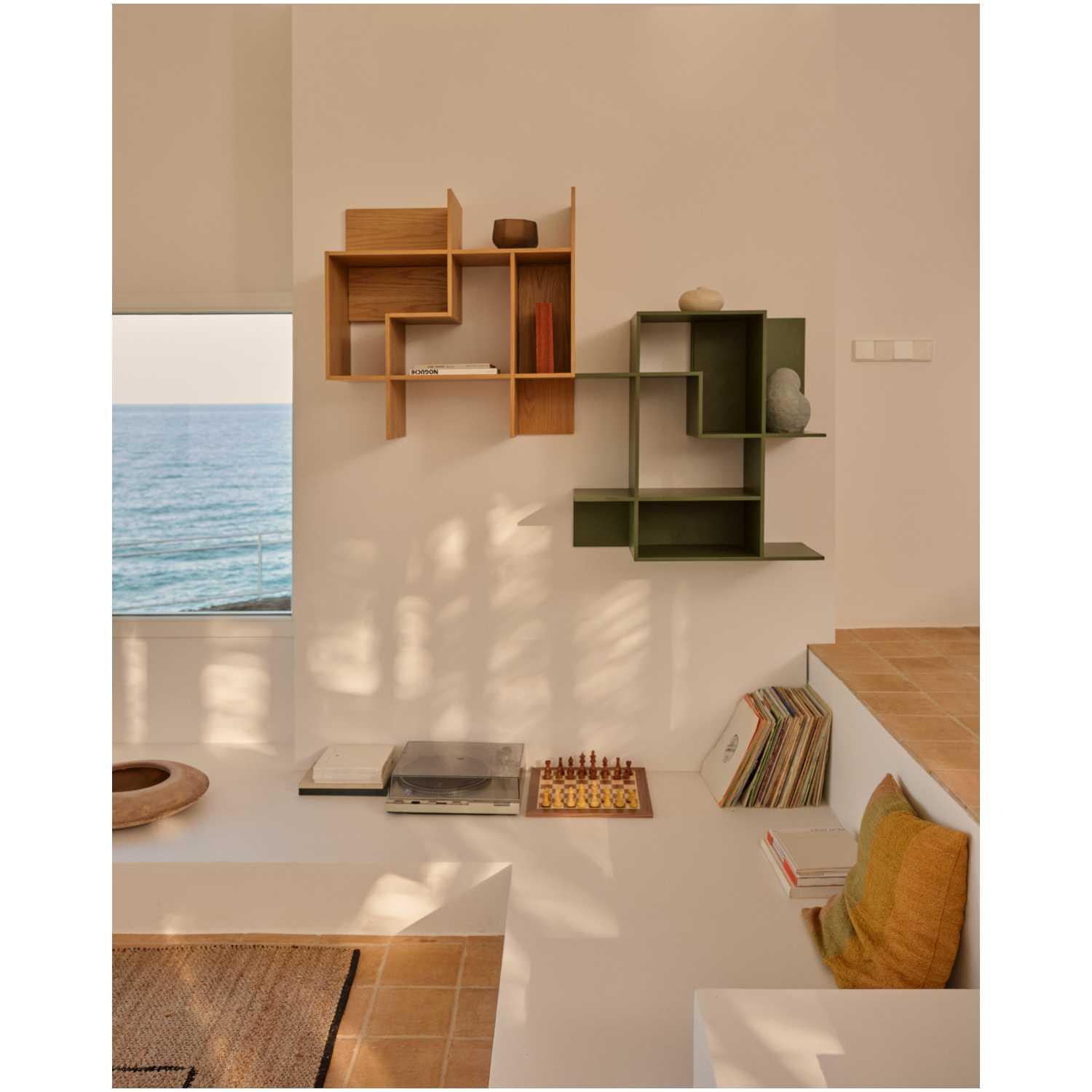 Modular Wandregal Ina MDF grün 80x80