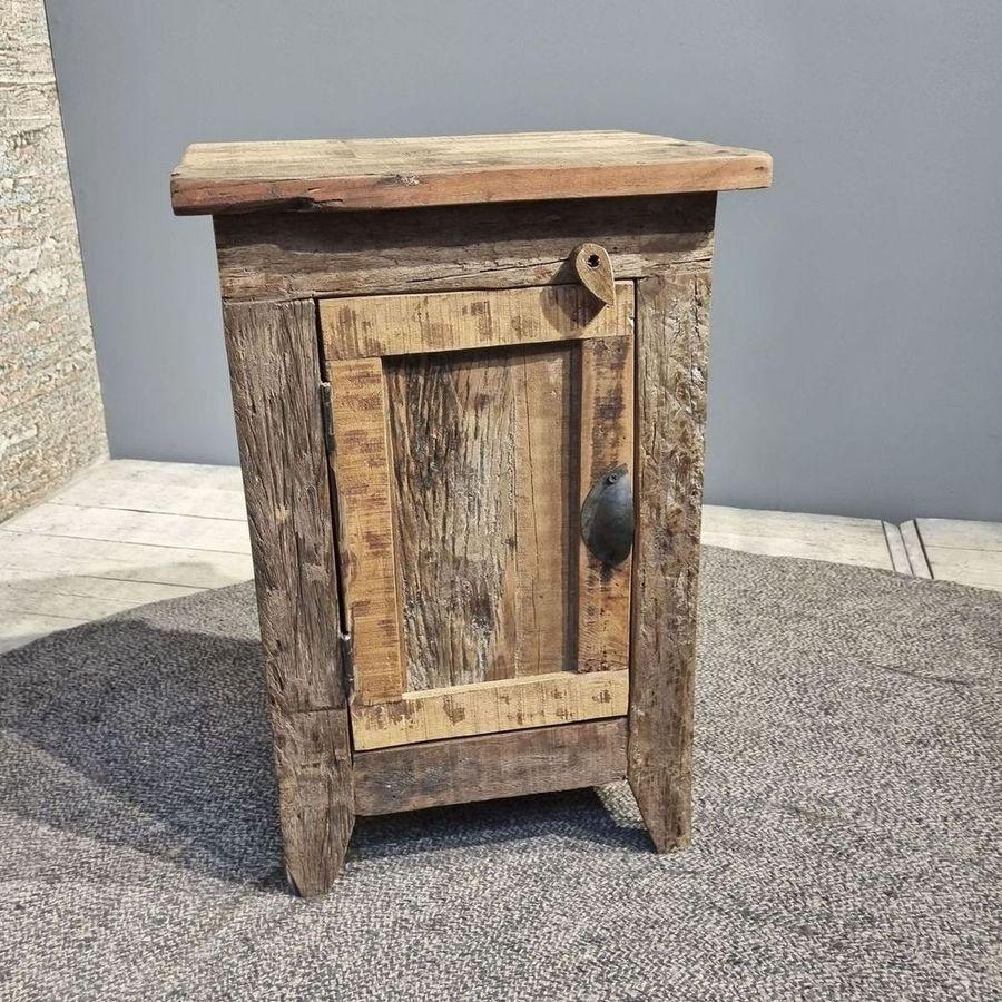 Beistellkommode recyceltes Teakholz UNIKAT I