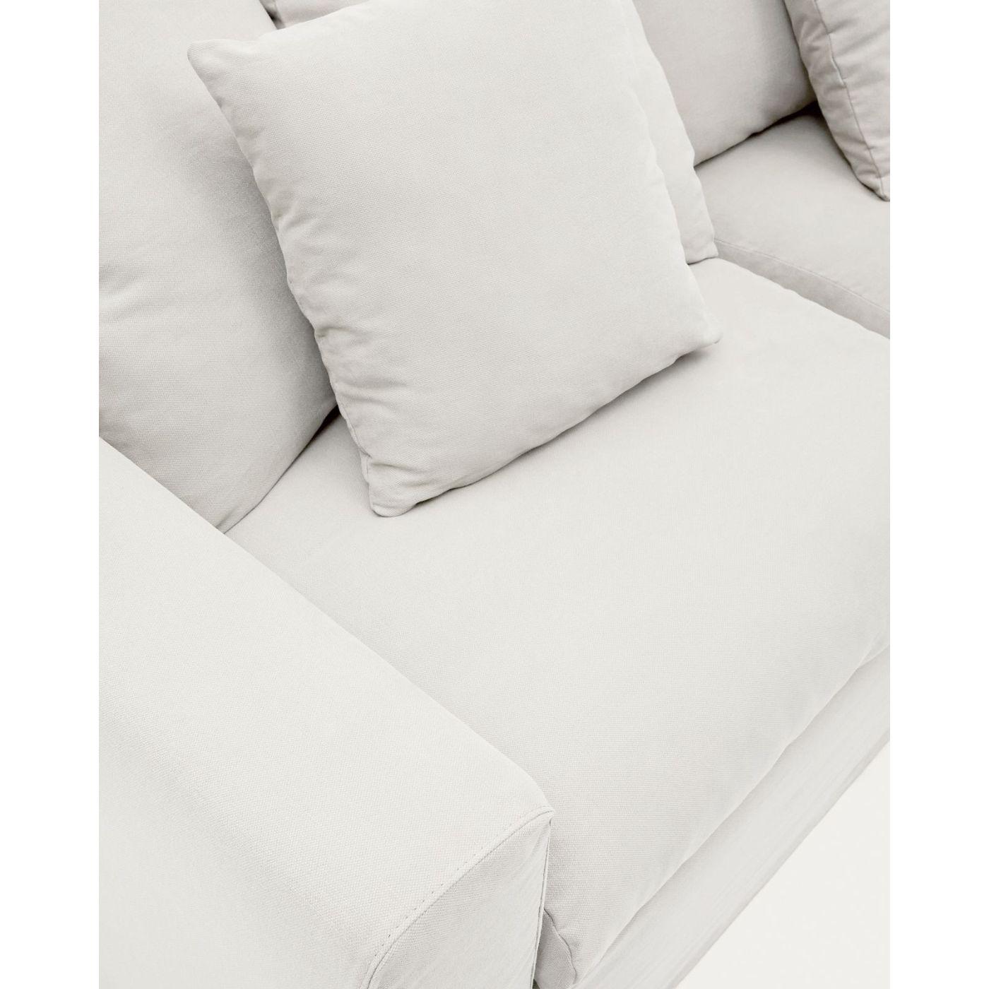 Bezug für Nora Sofa 340 aus Leinen und Baumwolle naturfarben