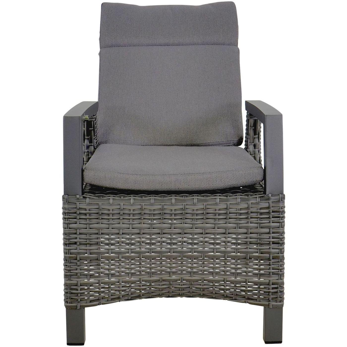 Poly Rattan Gartenstuhl Parma anthrazit (verstellbar)