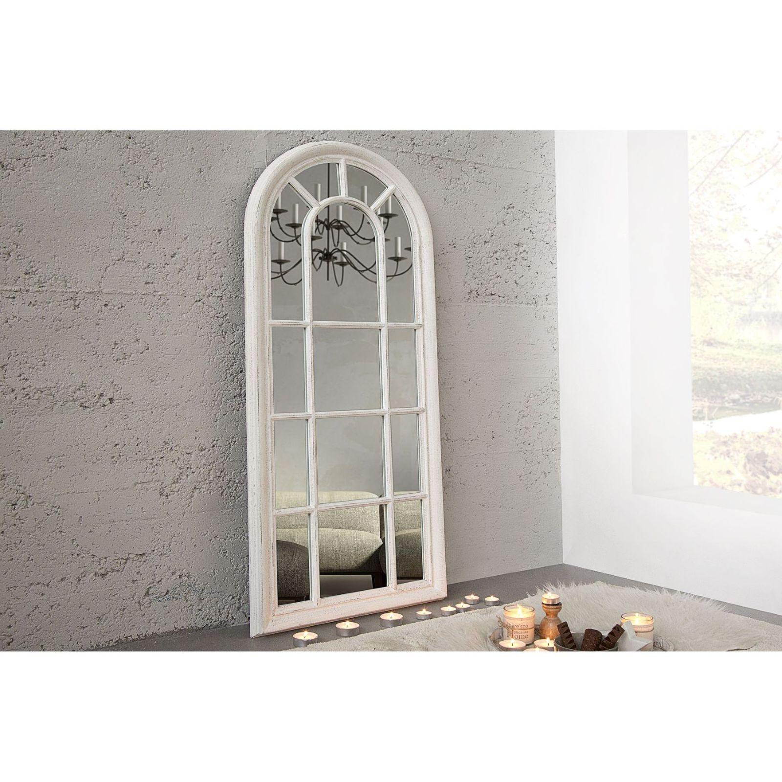 Wandspiegel Standspiegel Fenster Castle 140x60 Shabby Chic weiss