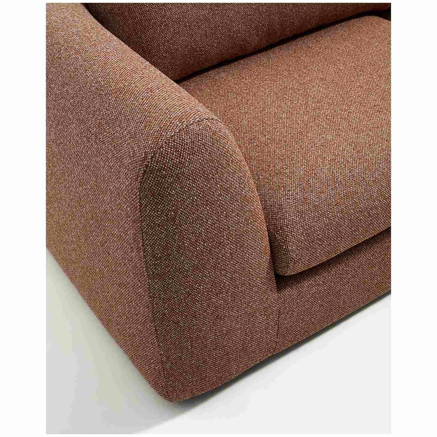 3-Sitzer Sofa Vera mit Chaiselongue links in Terrakotta 232x176 FSC Mix Credit