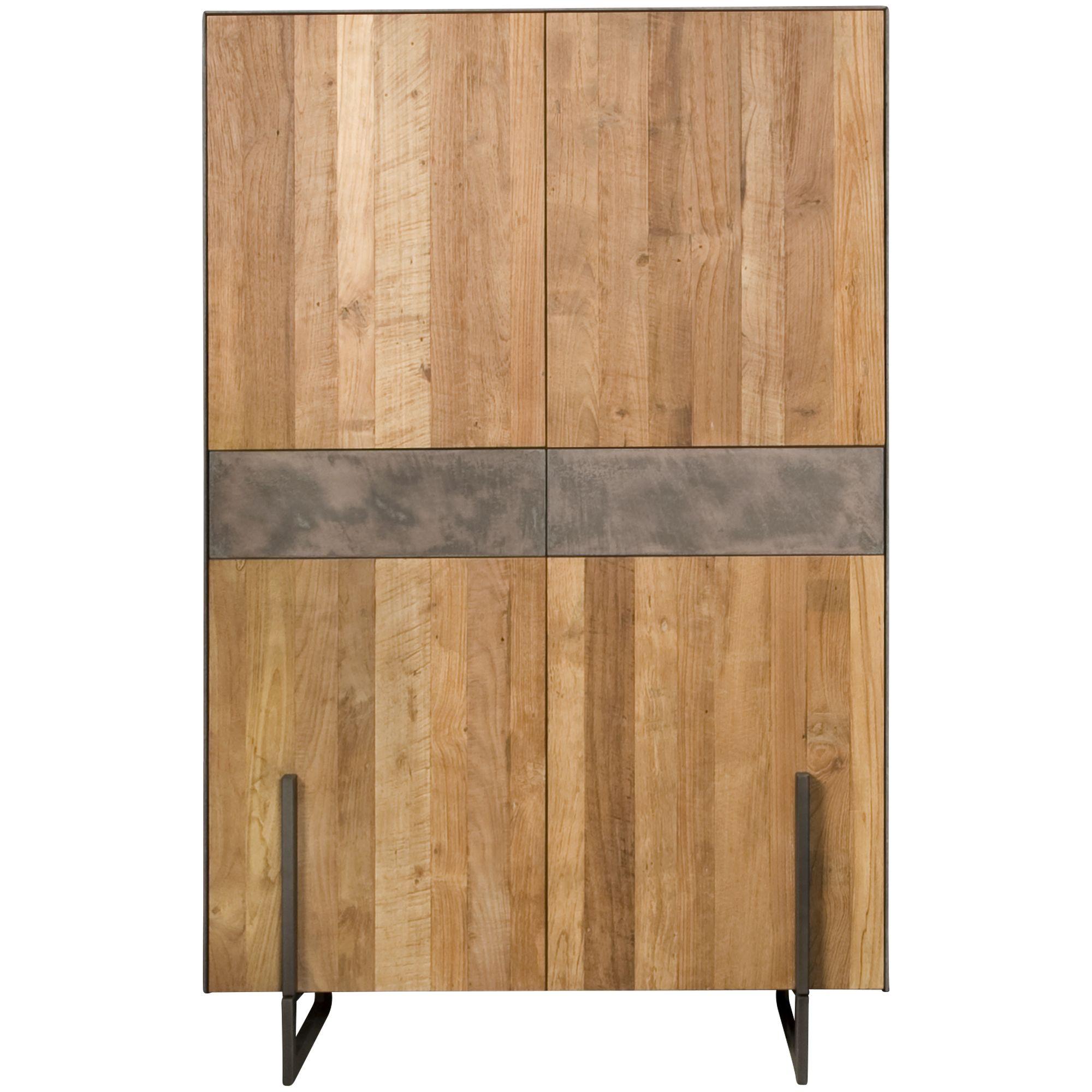 Massivholzschrank Rita 112x182 Teakholz