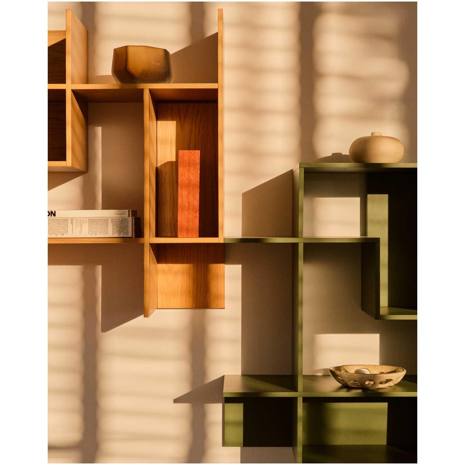 Modular Wandregal Ina MDF grün 80x80