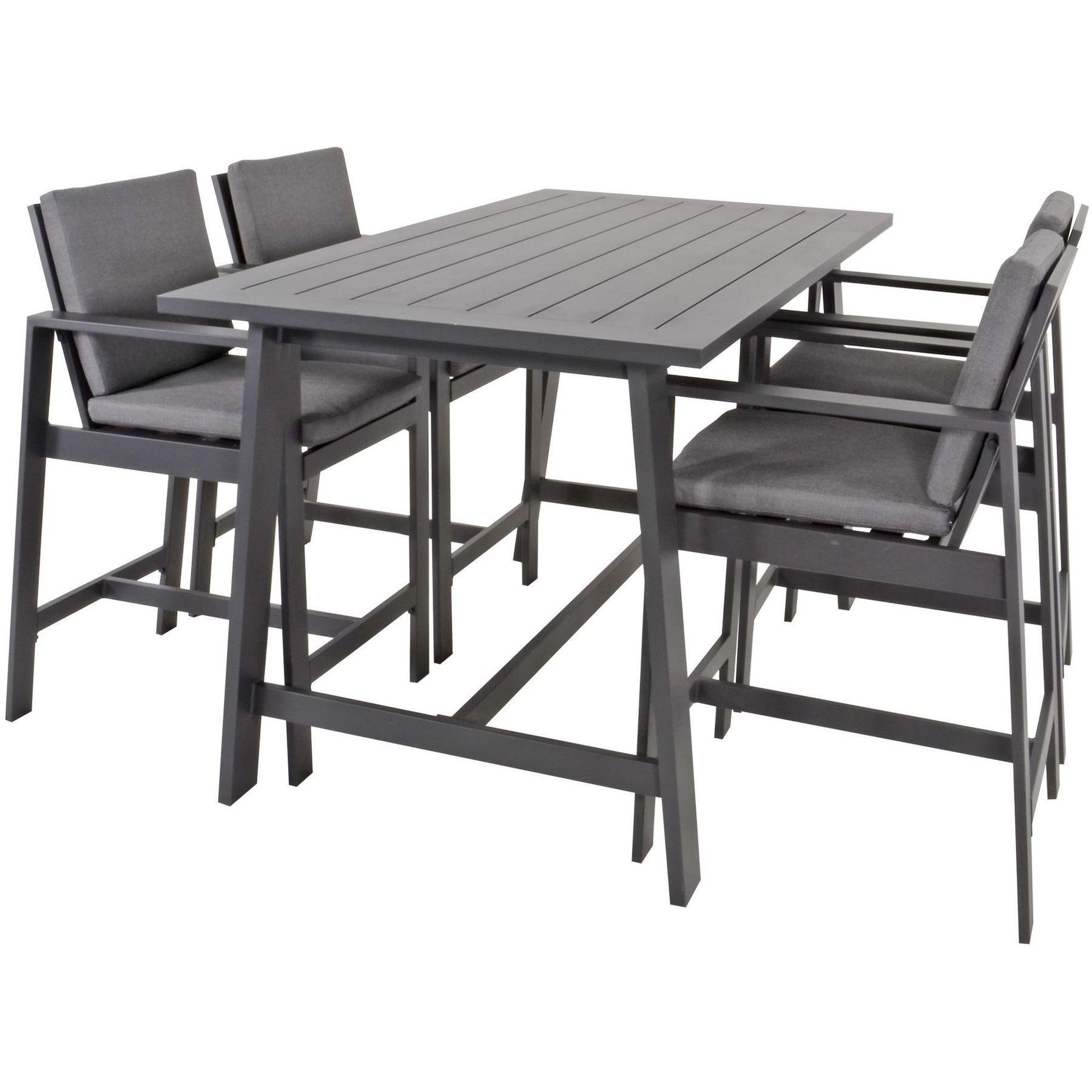 Garten Bartisch Ponto Aluminium grau 180x94cm
