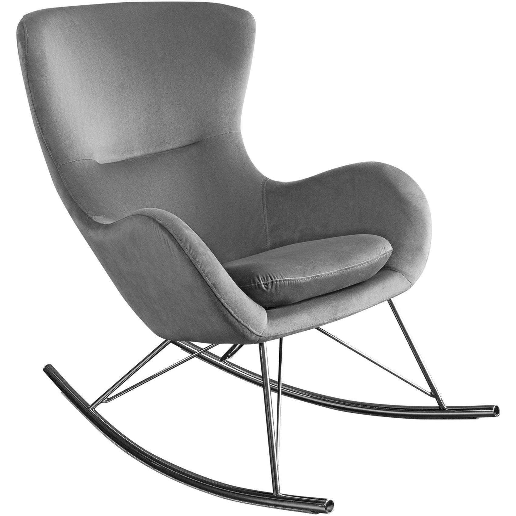 Schaukelsessel Schaukelstuhl Norway Swing Samt grau