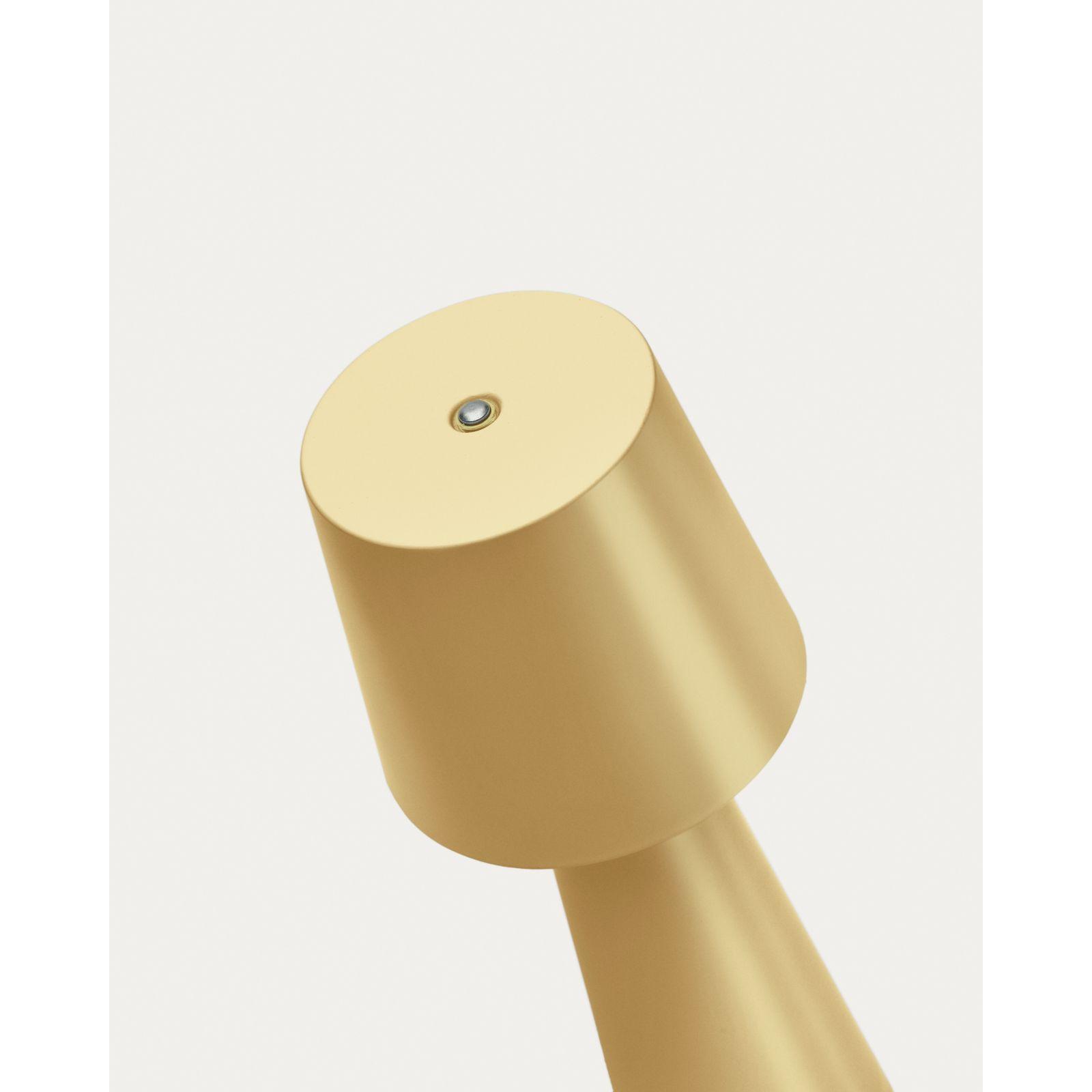 Arenys Tischlampe klein aus Metall mit goldener Lackierung LED