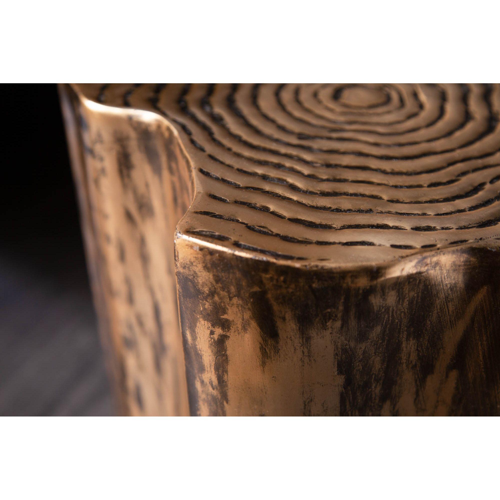 Beistelltisch Aluminium Baumstamm gold