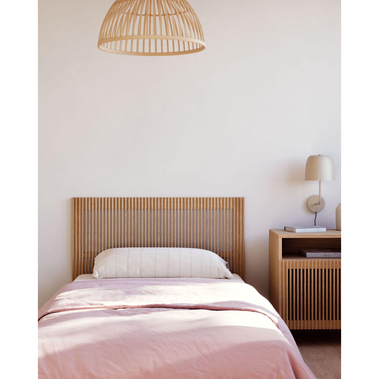 Bettkopfteil Beyla Esche massiv für Bett von 90cm FSC 100%
