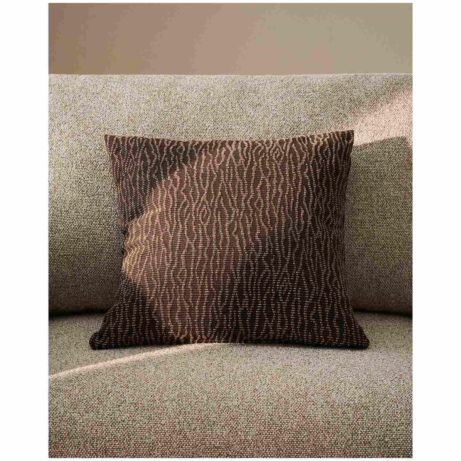 Kissenbezug Alnori aus 100 % Baumwolle mit Jacquard-Muster braun 50 x 50 cm