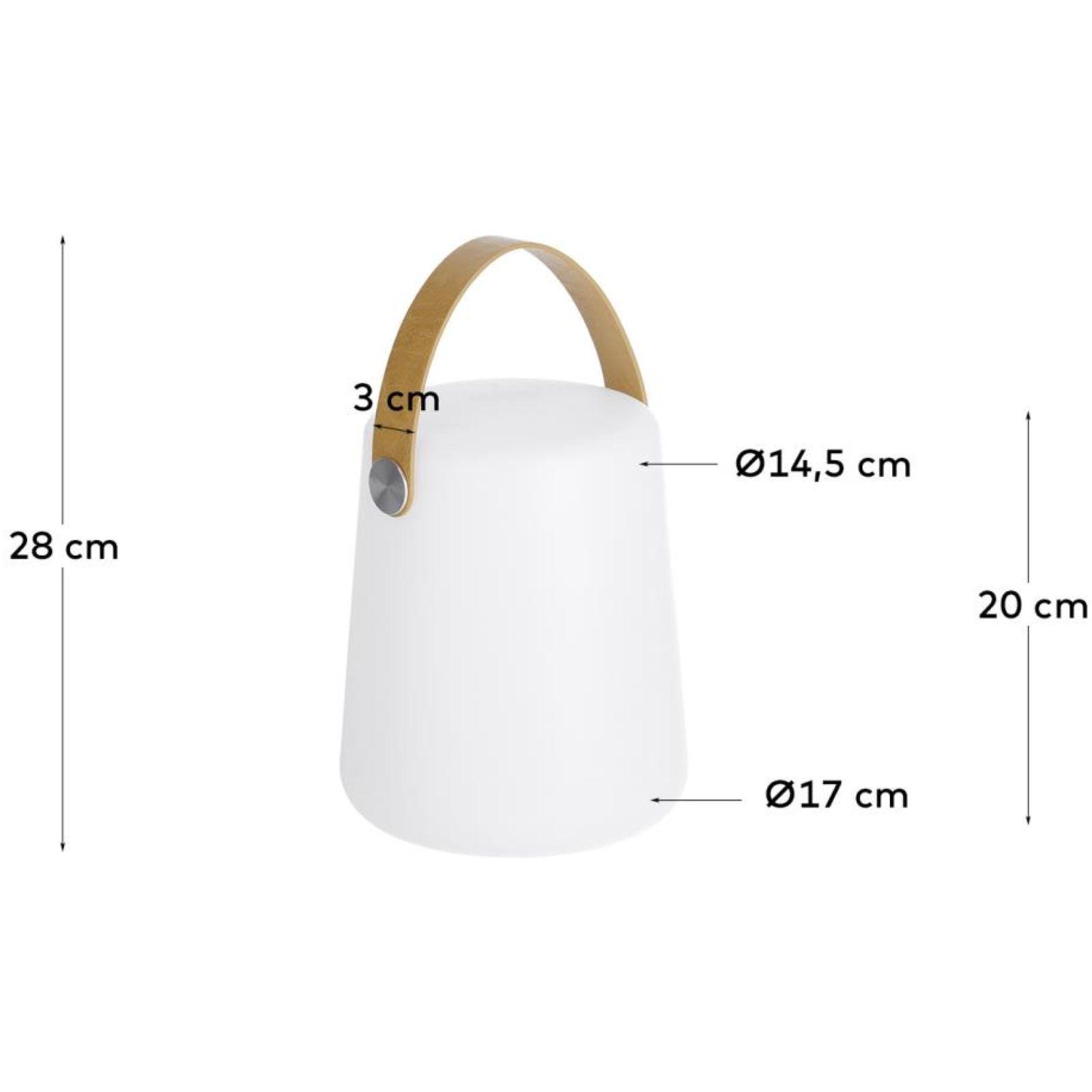 Dialma Tischlampe mit braunem Griff