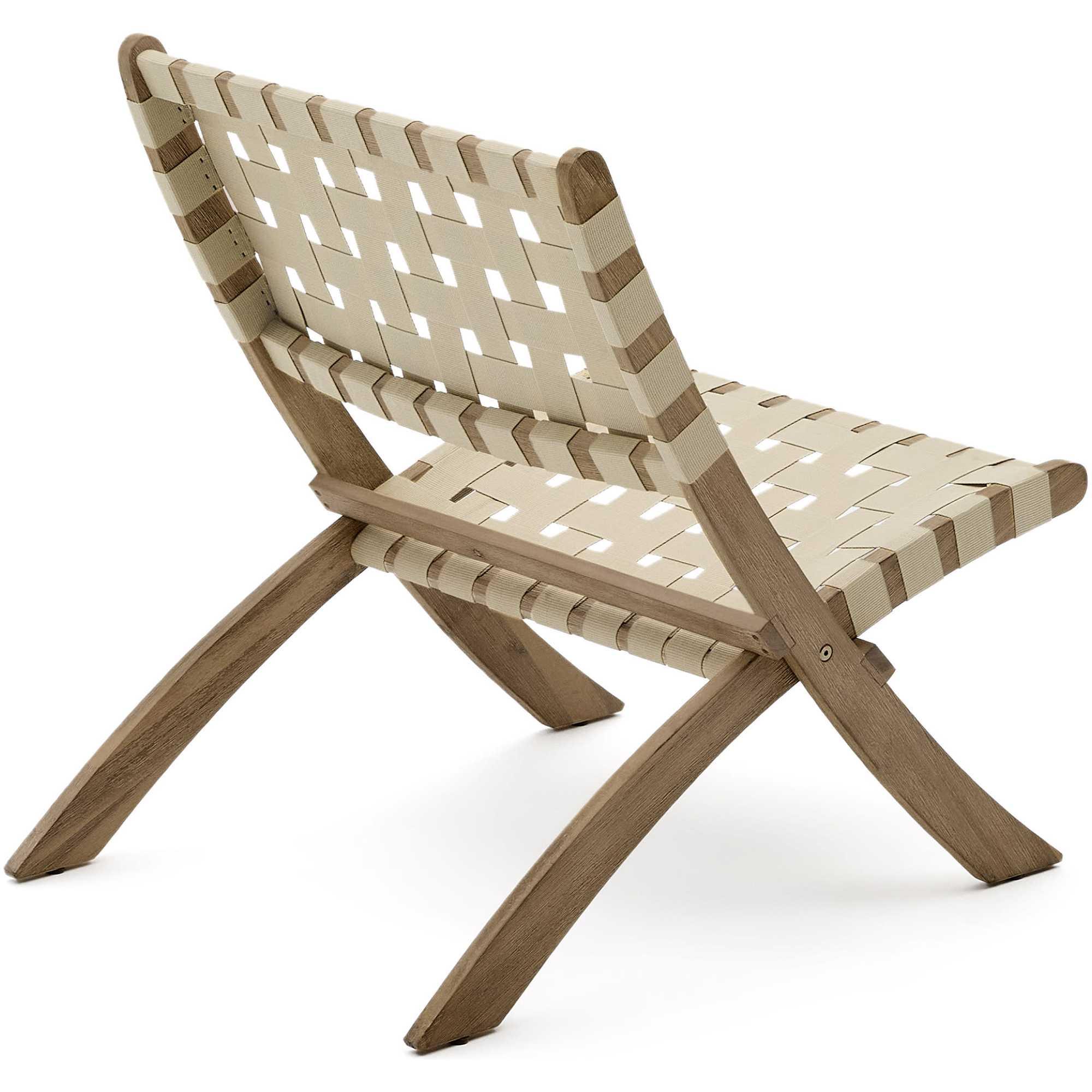 Gartensessel Klappstuhl Klappsessel Chabeli Akazienholz FSC Seil creme