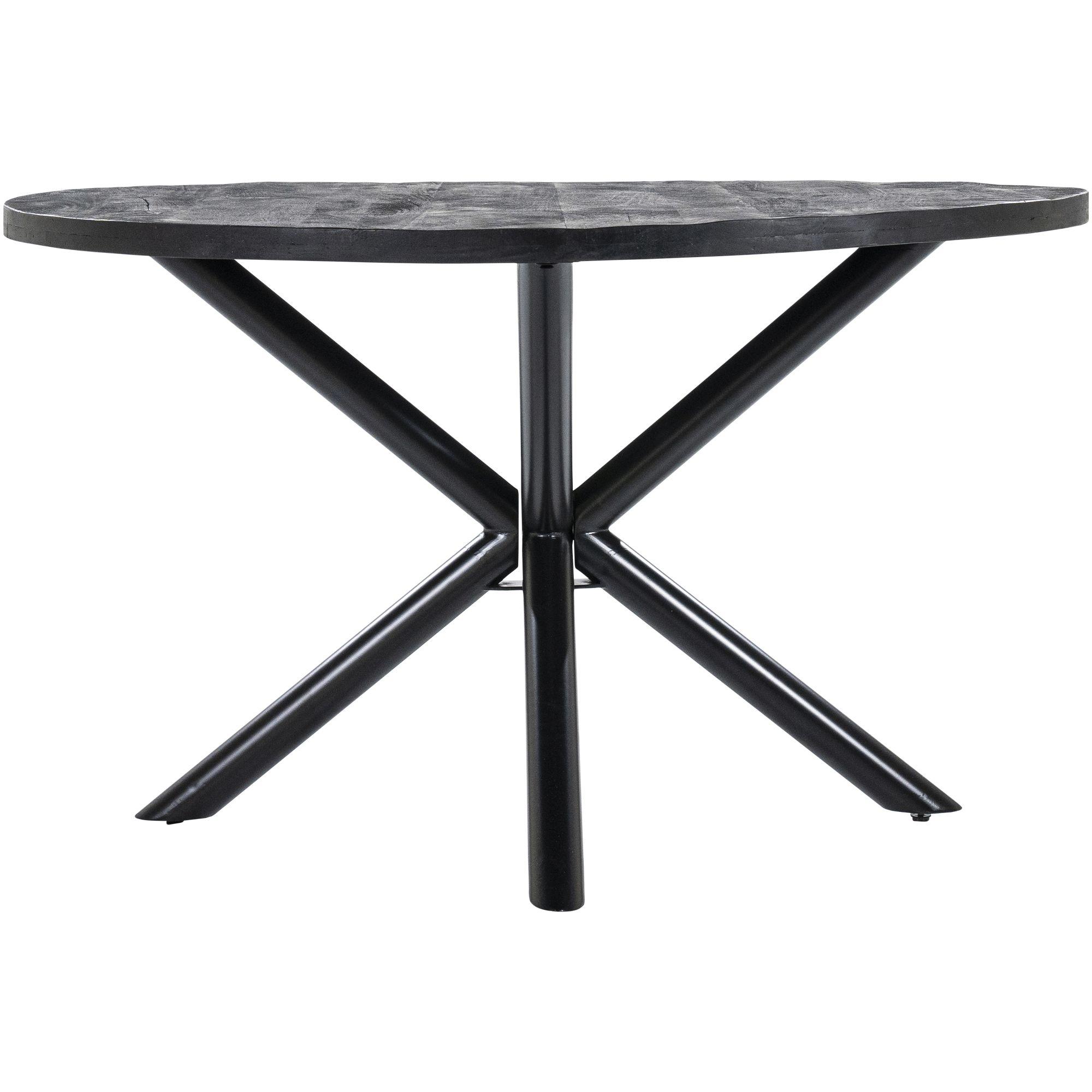 Esstisch Massivholz rund Antoine Mango schwarz - Grösse: 130x130