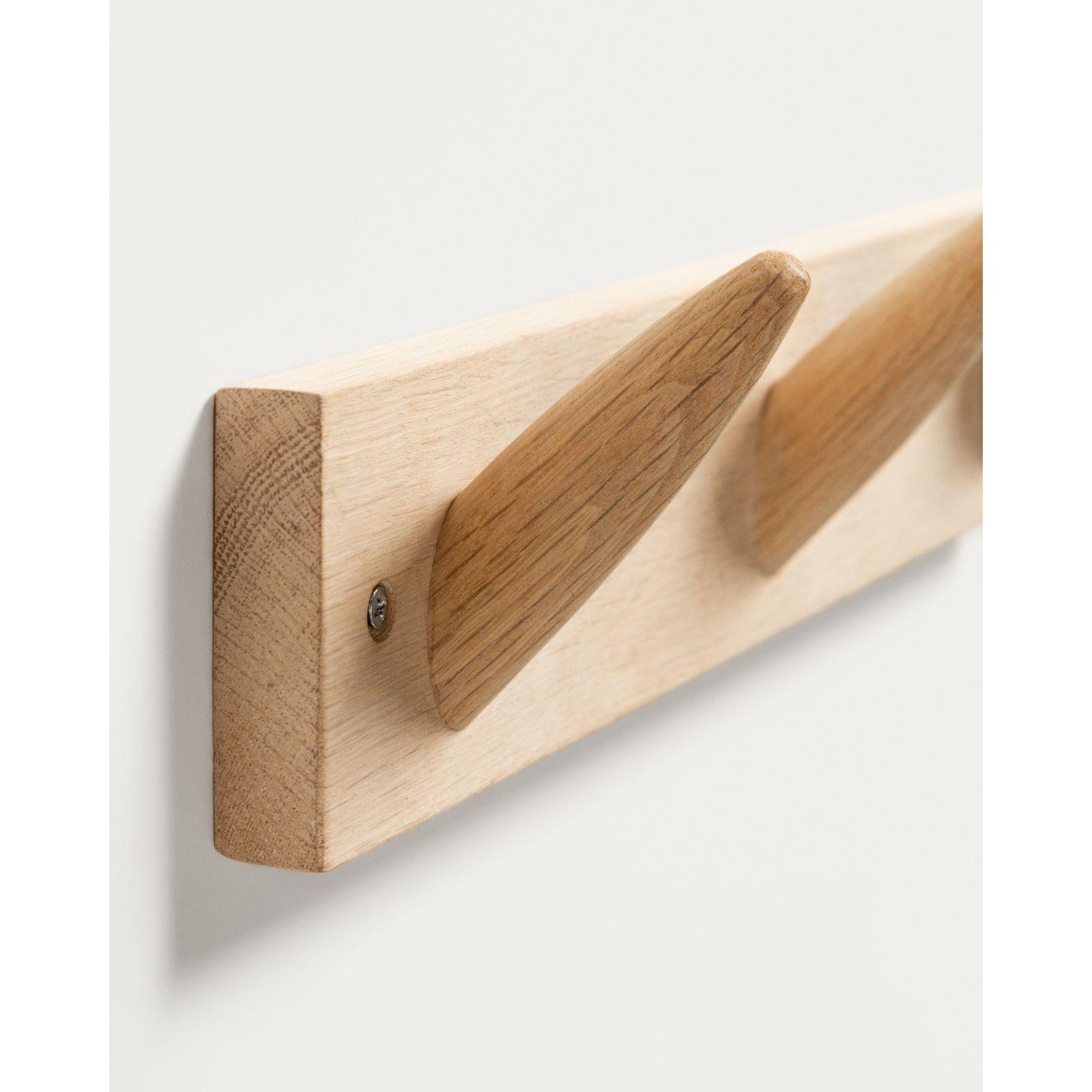 Wandgarderobe mit Haken Natane Birkenholz natur 40cm