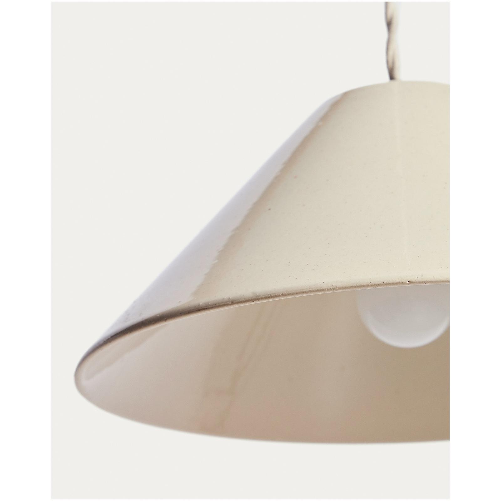 Deckenleuchte Ceren aus beiger Keramik 29x29