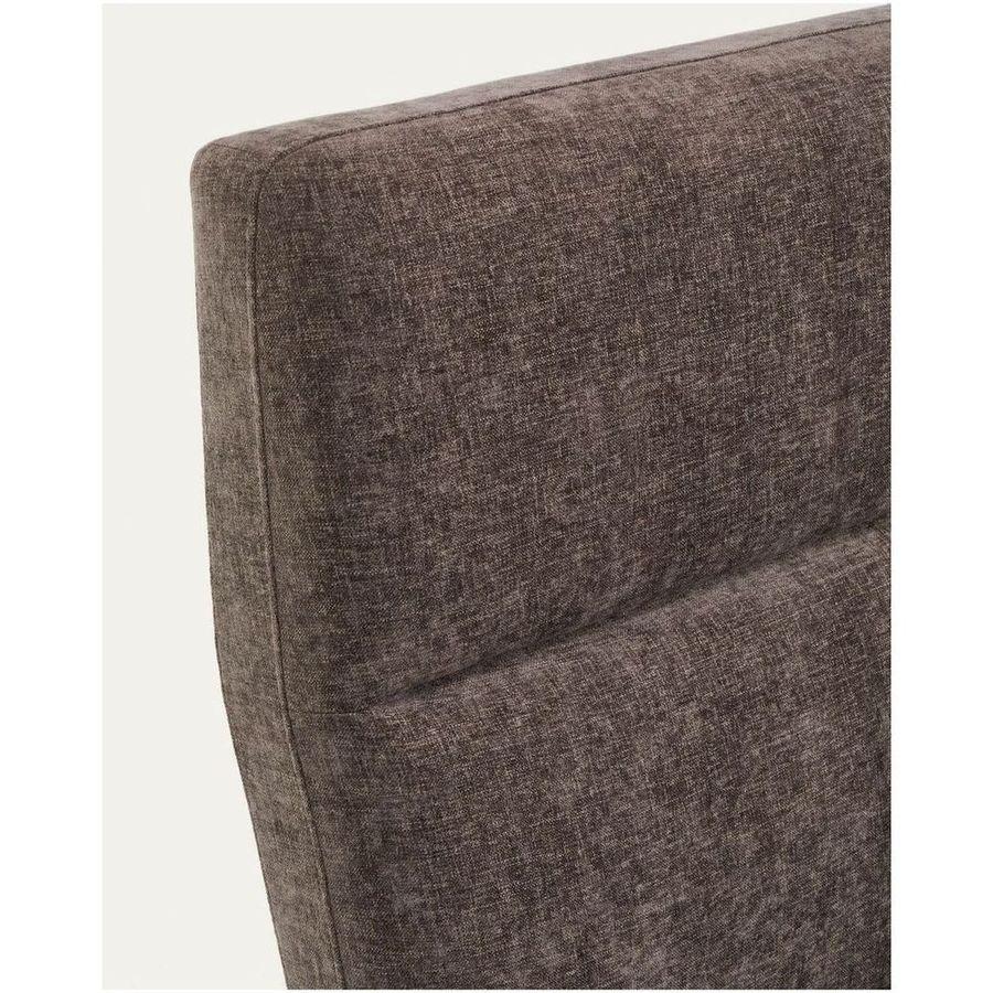 Abziehbares Bett Dafra aus dunkelbrauner Chenille mit Klappbettkasten - Grösse: 180x200