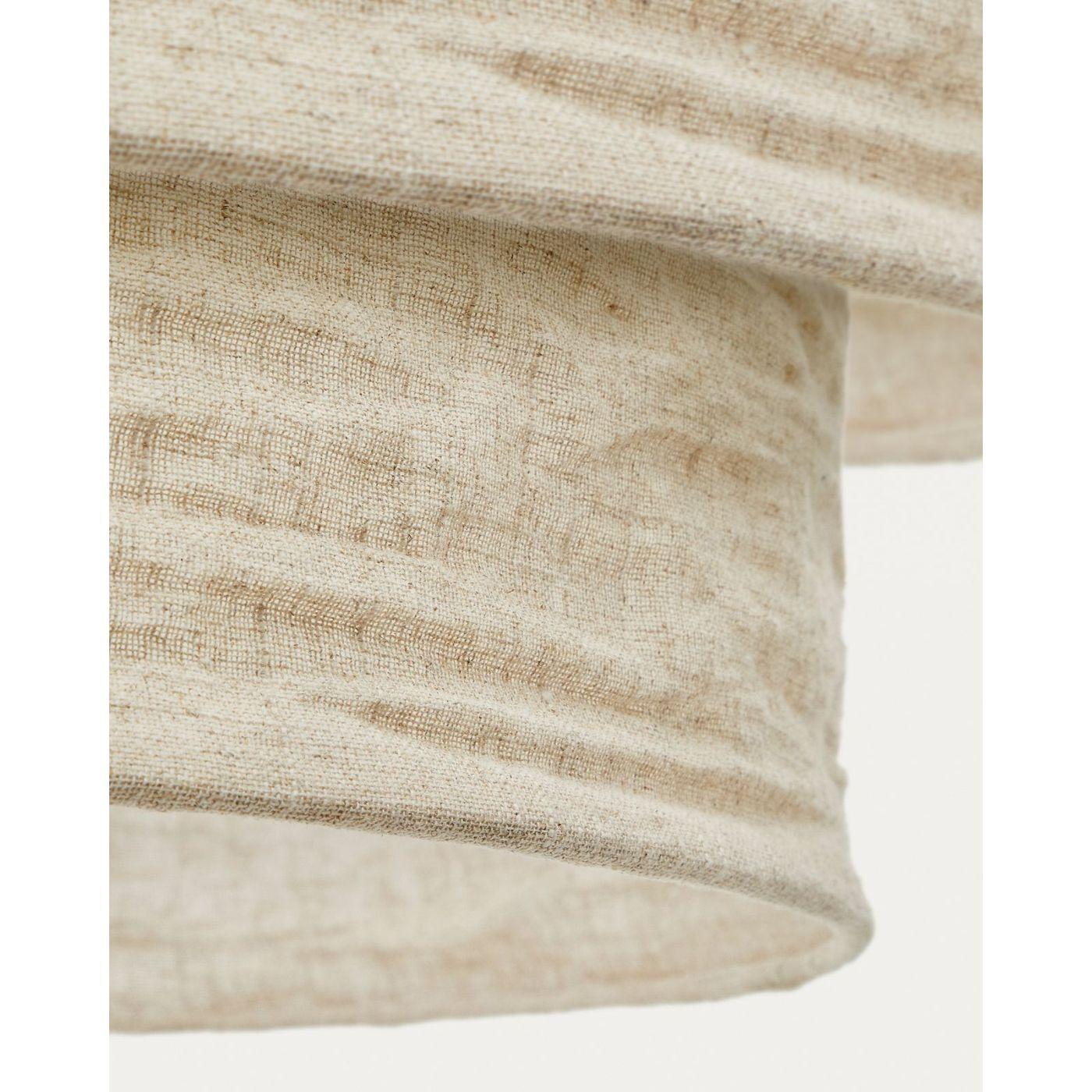 Lampenschirm für Deckenlampe Mariela Leine beige 40x40