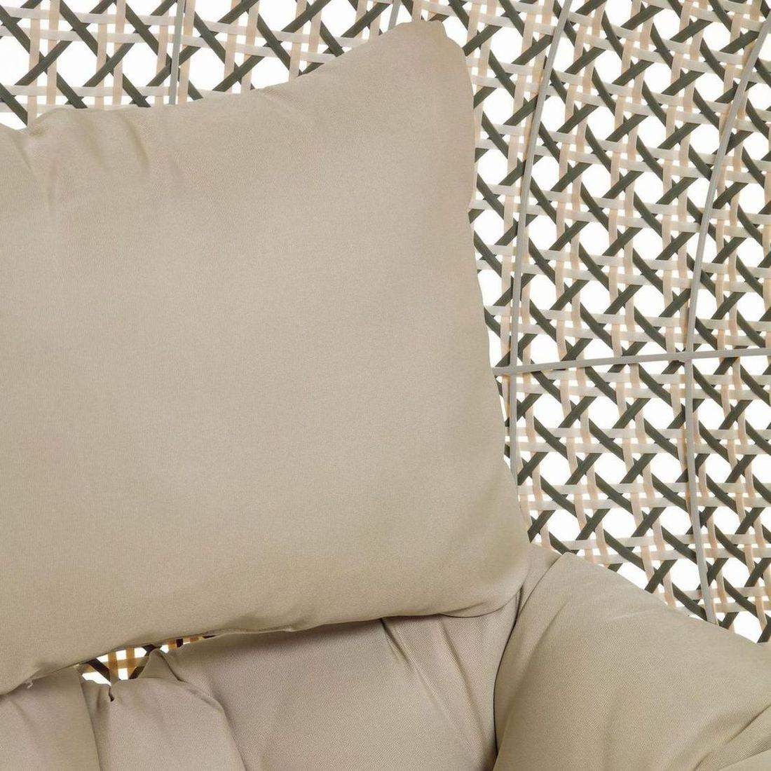 Garten Hängesessel Ciara Poly Rattan grün beige