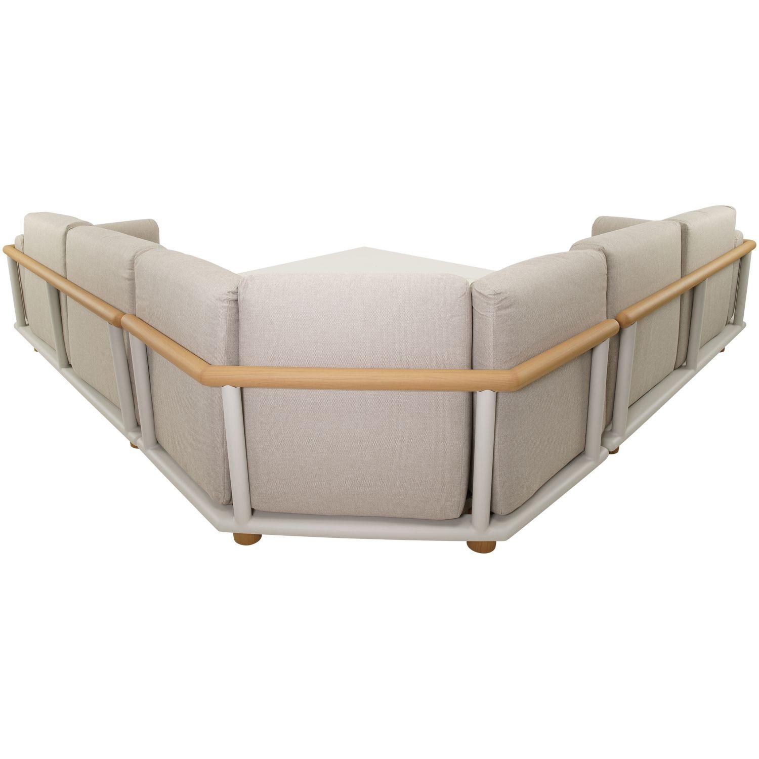 Garten Ecklounge Milano Aluminium Olefin Stoff 274x274