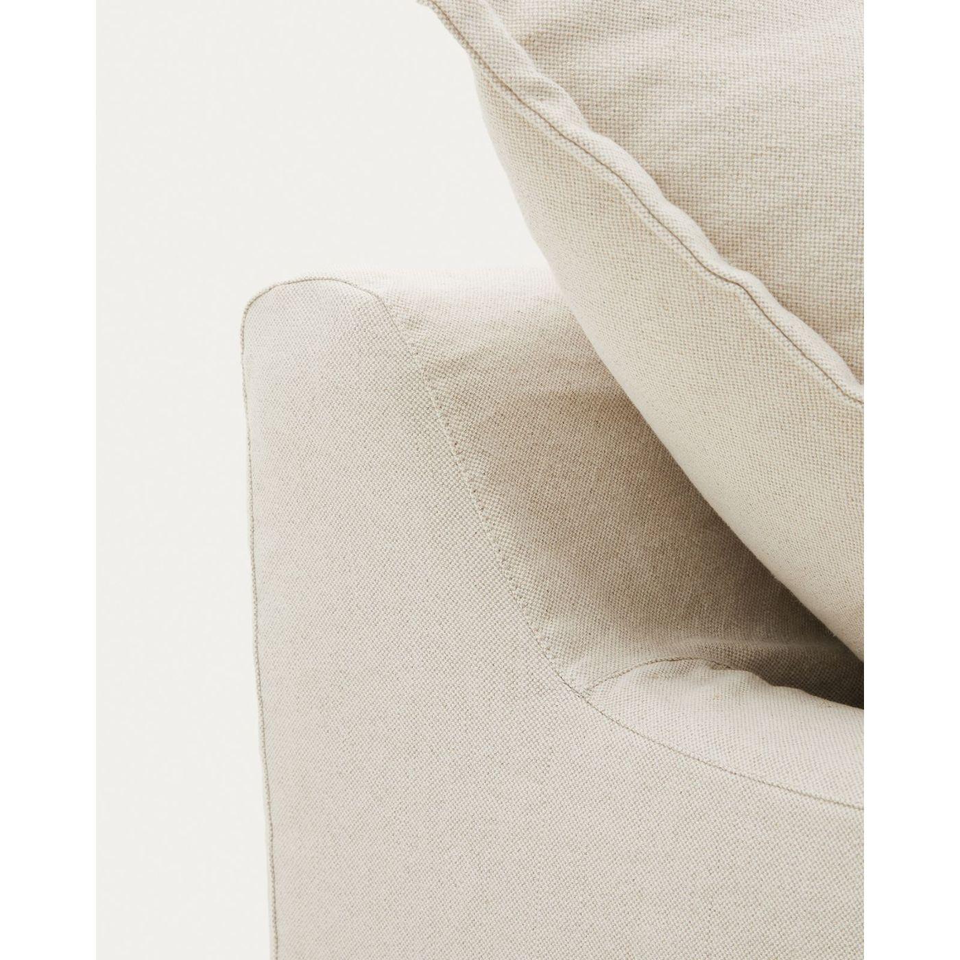 Ersatzbezug Sofa Zenira 3-Sitzer-Sofa Leinen beige 230