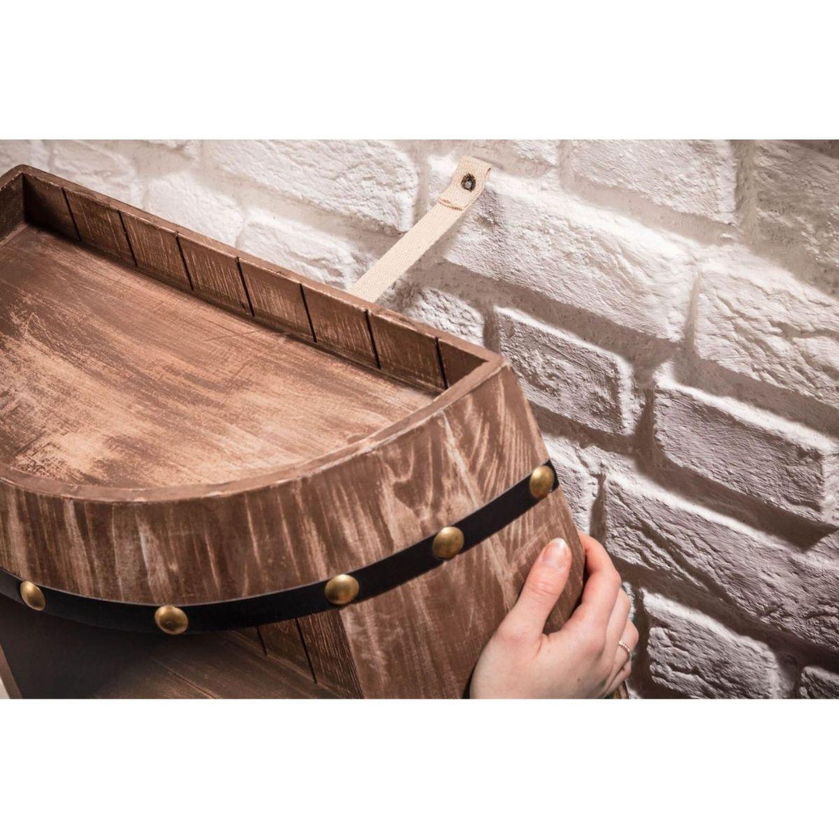 Weinfass Weinregal Winery halb 79cm natur