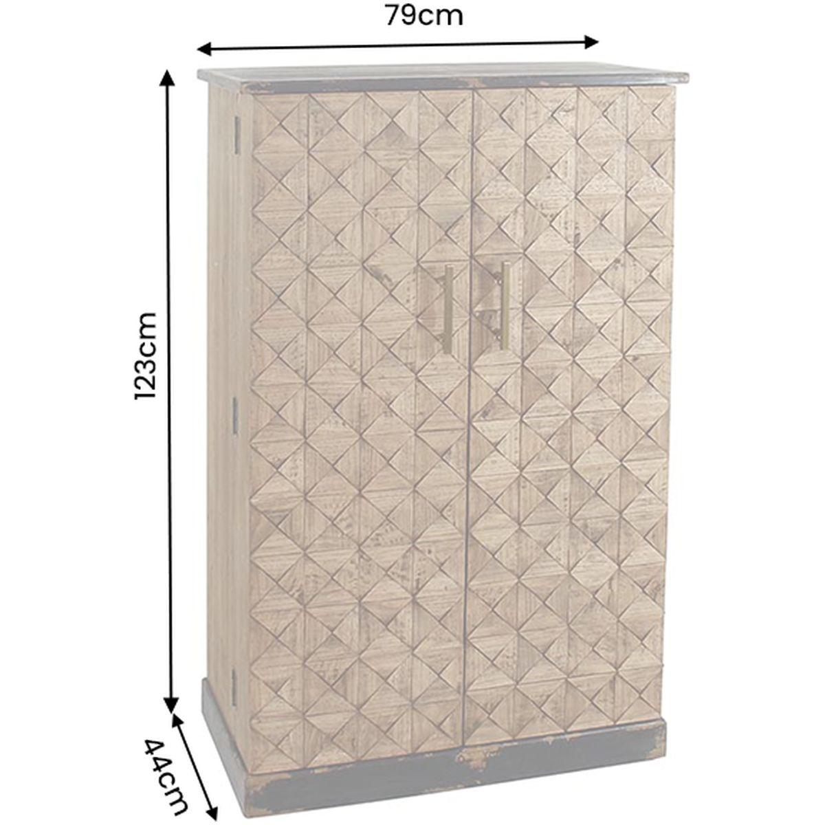 Barschrank Bologna Kiefernholz natur 79x123