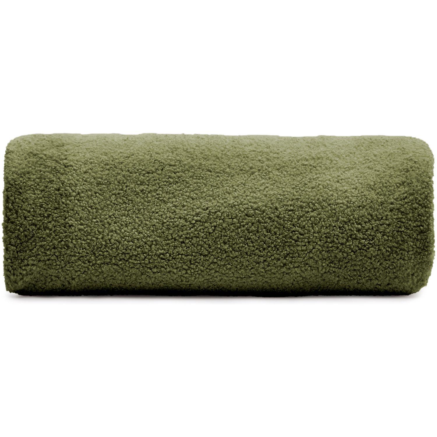 Ersatzbezug 120x120 Fusshocker Kaeli in grünem Bouclé