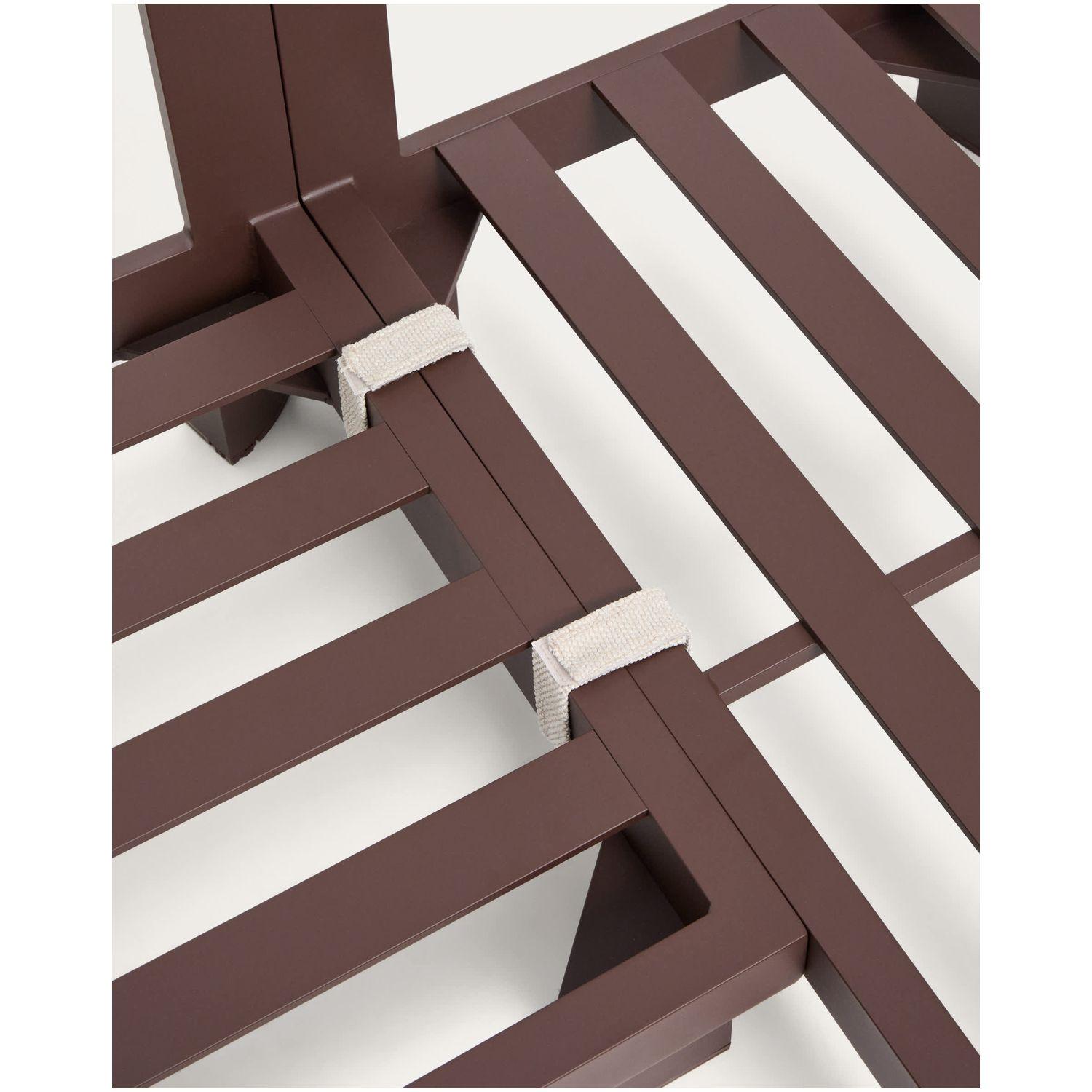 Gartensofa 3-Sitzer Nerano Aluminium in Braun 208