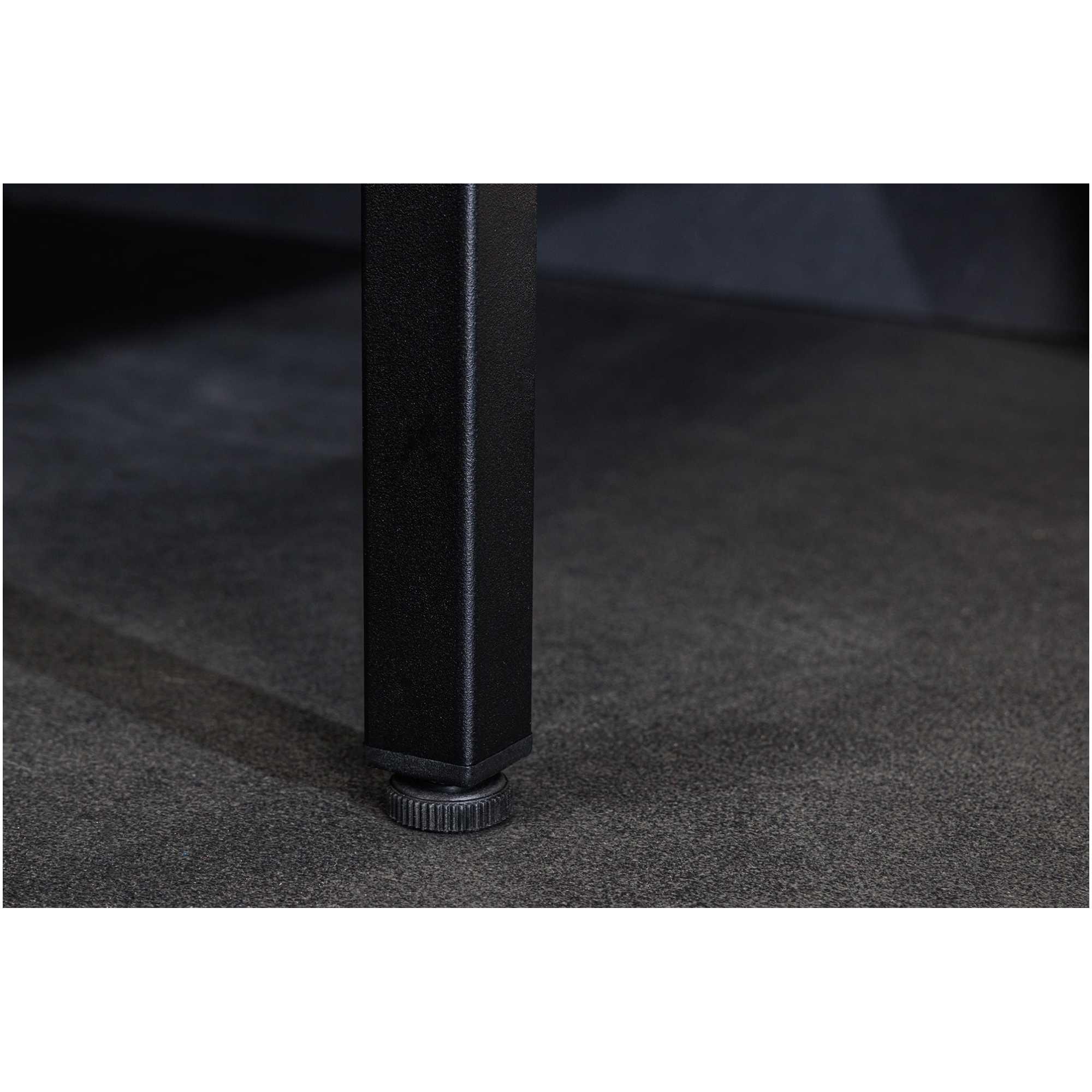 Standvitrine Cologne Metall schwarz geriffeltes Glas 80x180