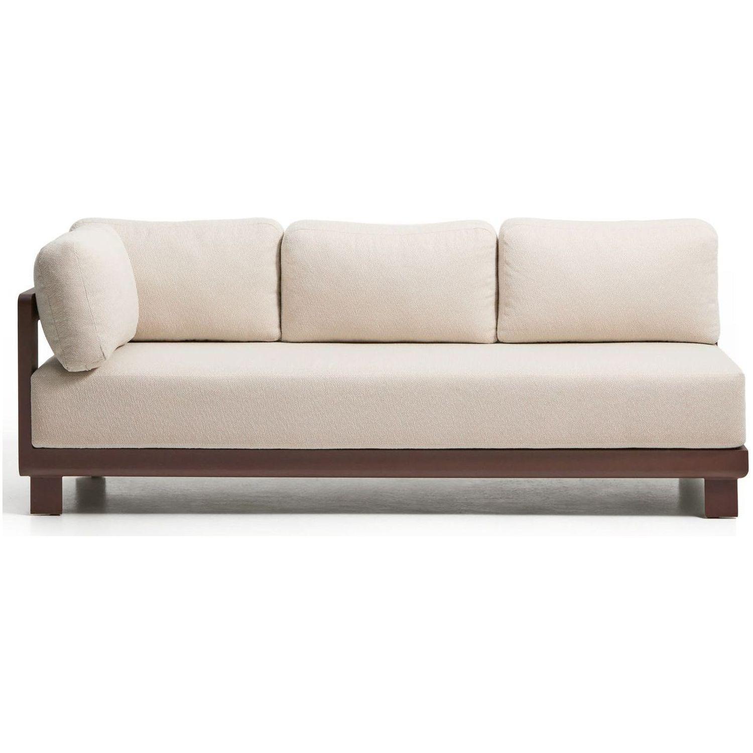 Gartensofa 3-Sitzer Nerano Aluminium in Braun 208