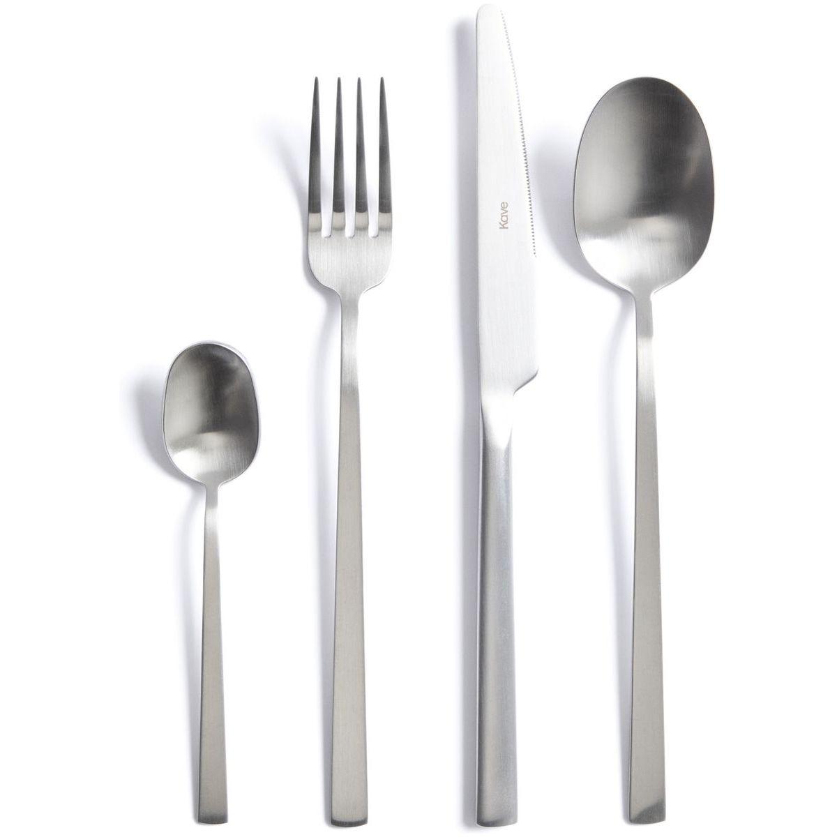 6-teiliges Edelstahl-Besteckset Dilora mit mattem Finish