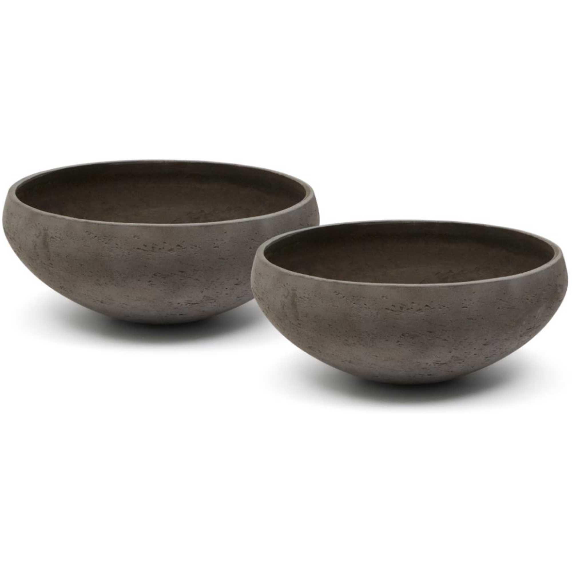 Blumentopf Nura Terrakotta mit Zementoptik (2er-Set)