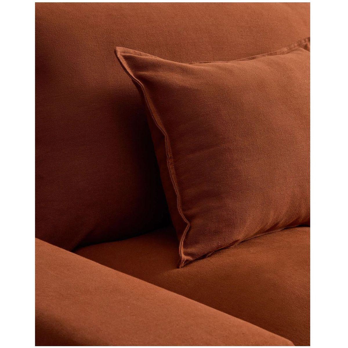 2-Sitzer-Sofa Anarela mit abnehmbarem Bezug aus Leinen in Terrakotta 240 cm FSC Mix Cred