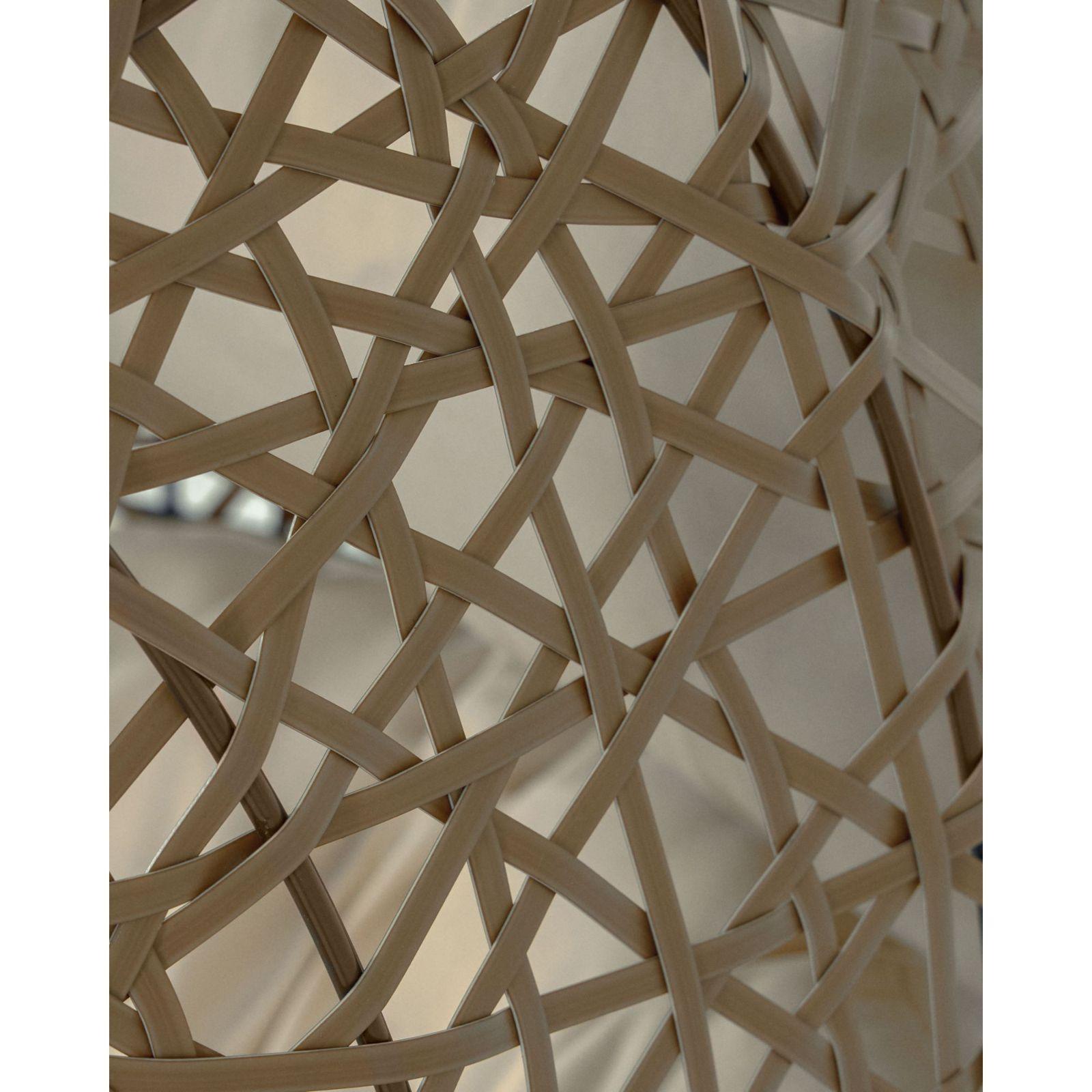 Garten Hängesessel Florence Poly Rattan braun Fuss hellgrau